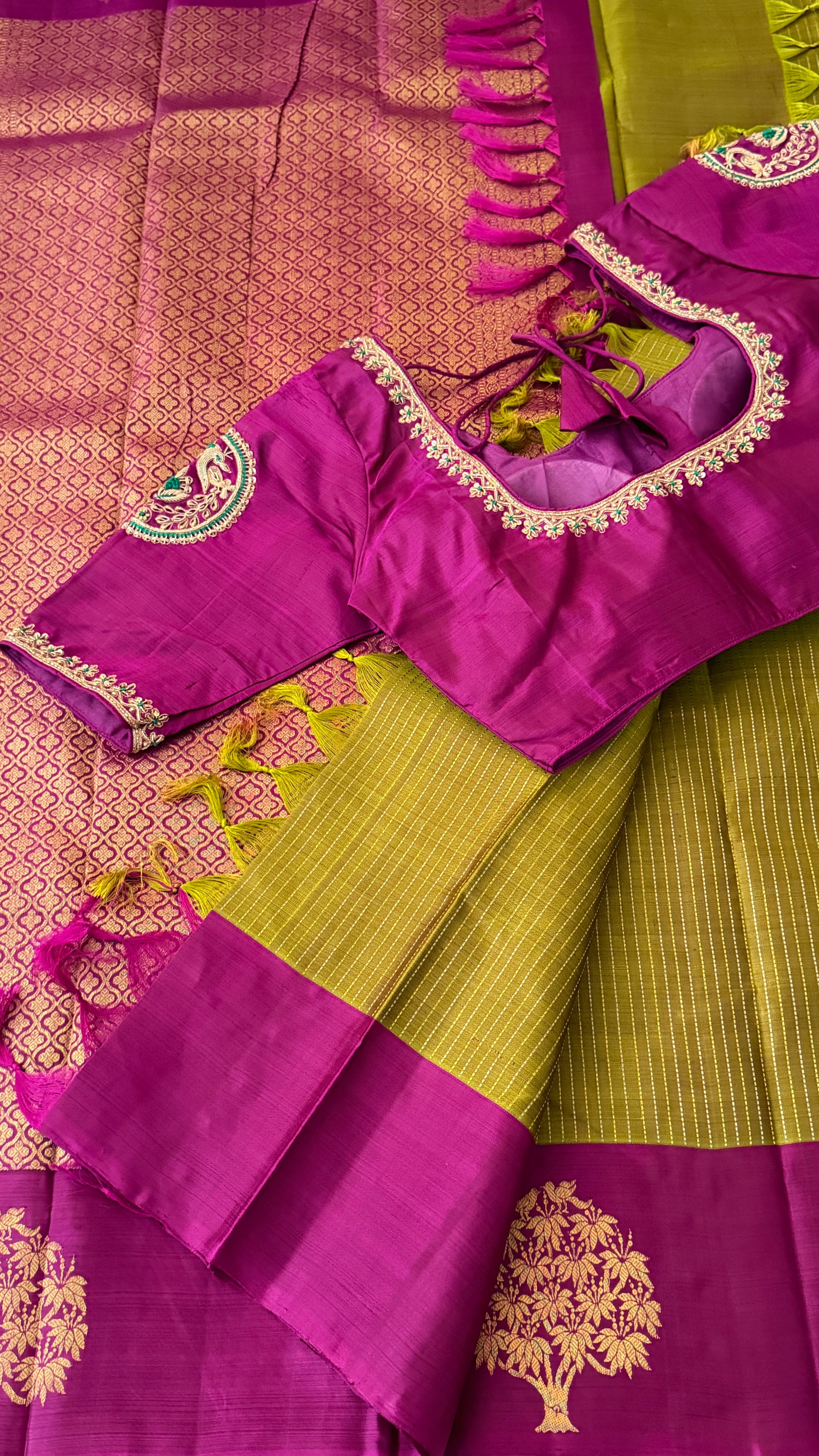 Green Kanchi Silk Saree