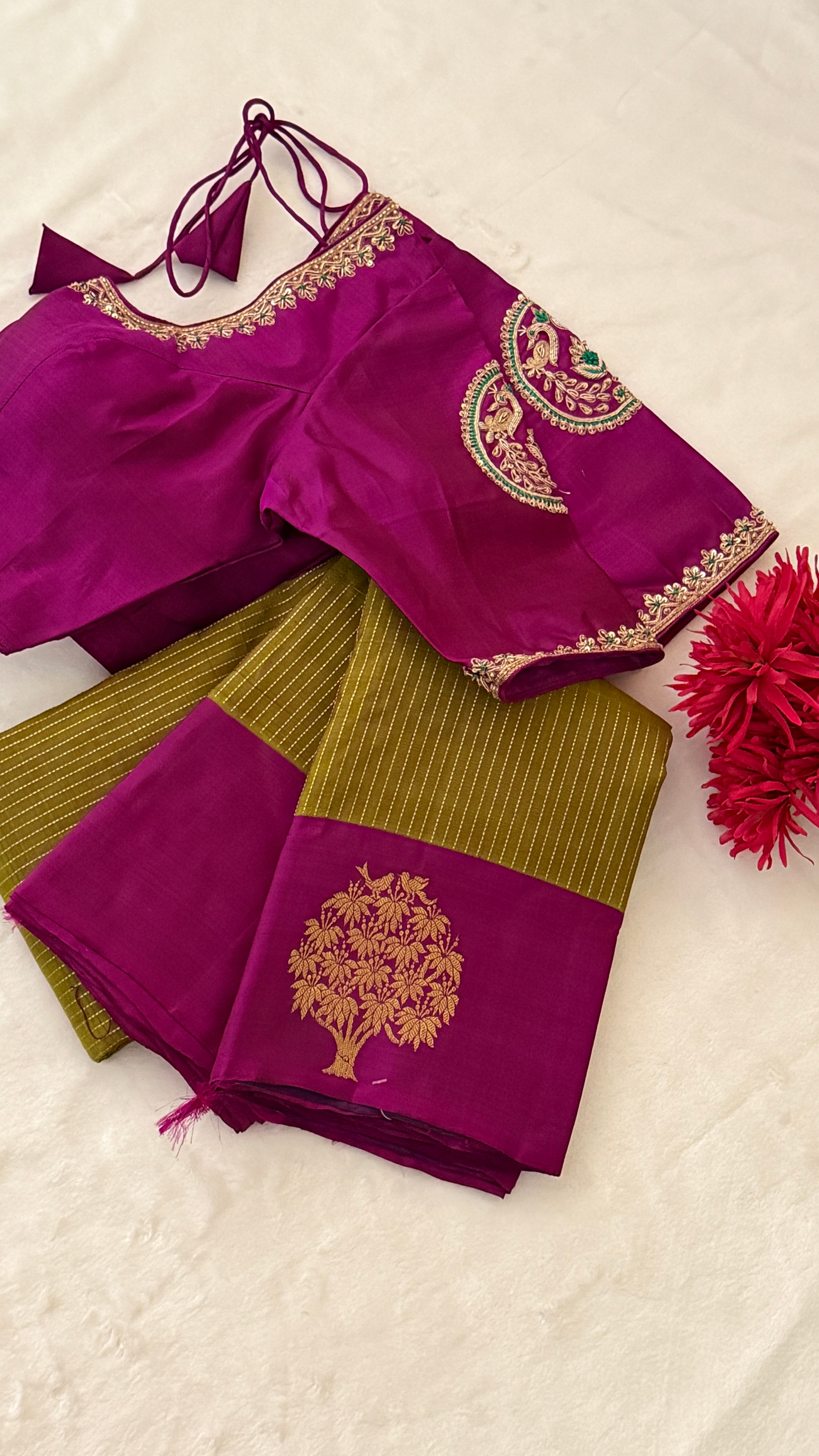 Green Kanchi Silk Saree