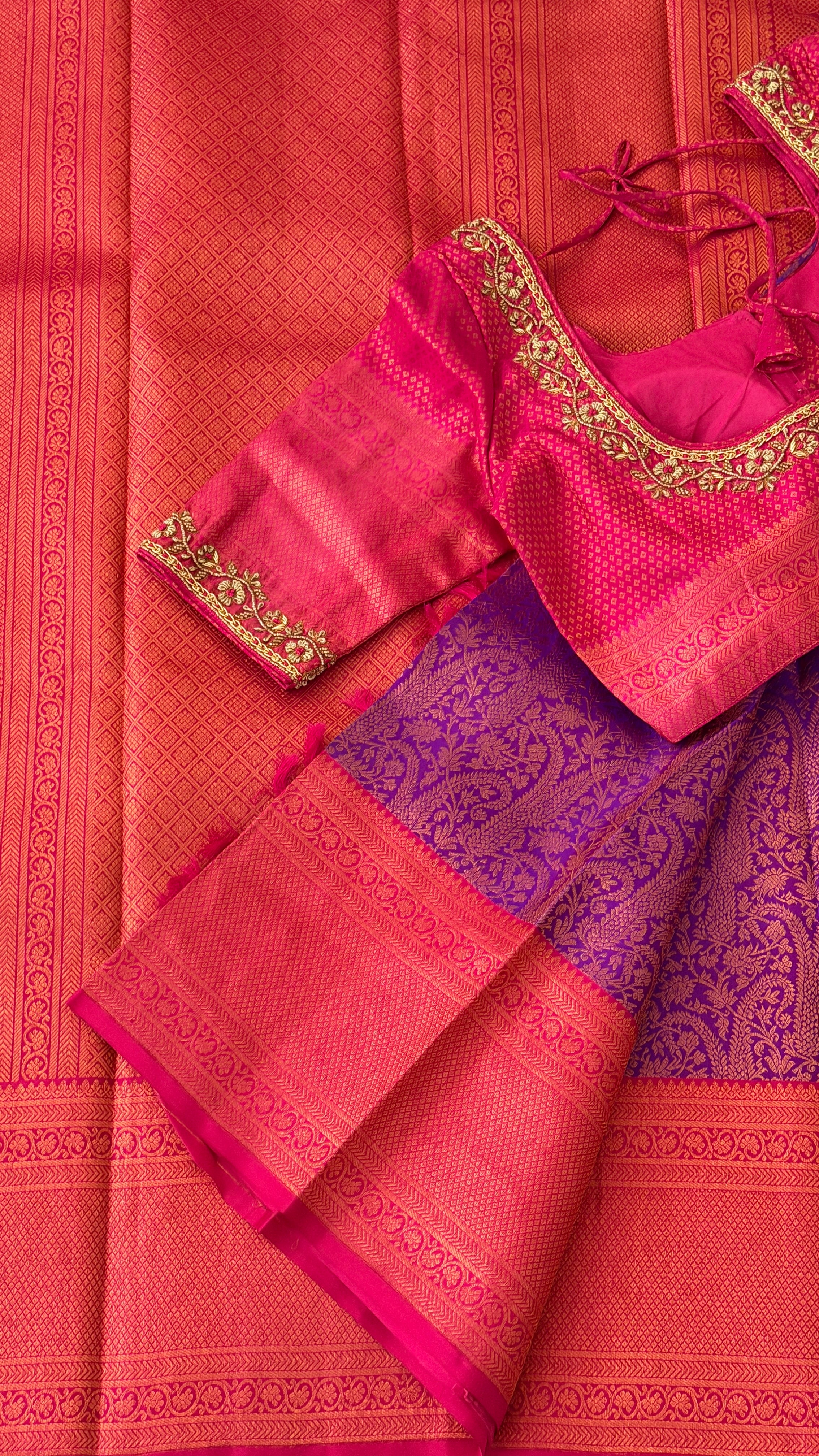 Purple Kanchi Silk Saree