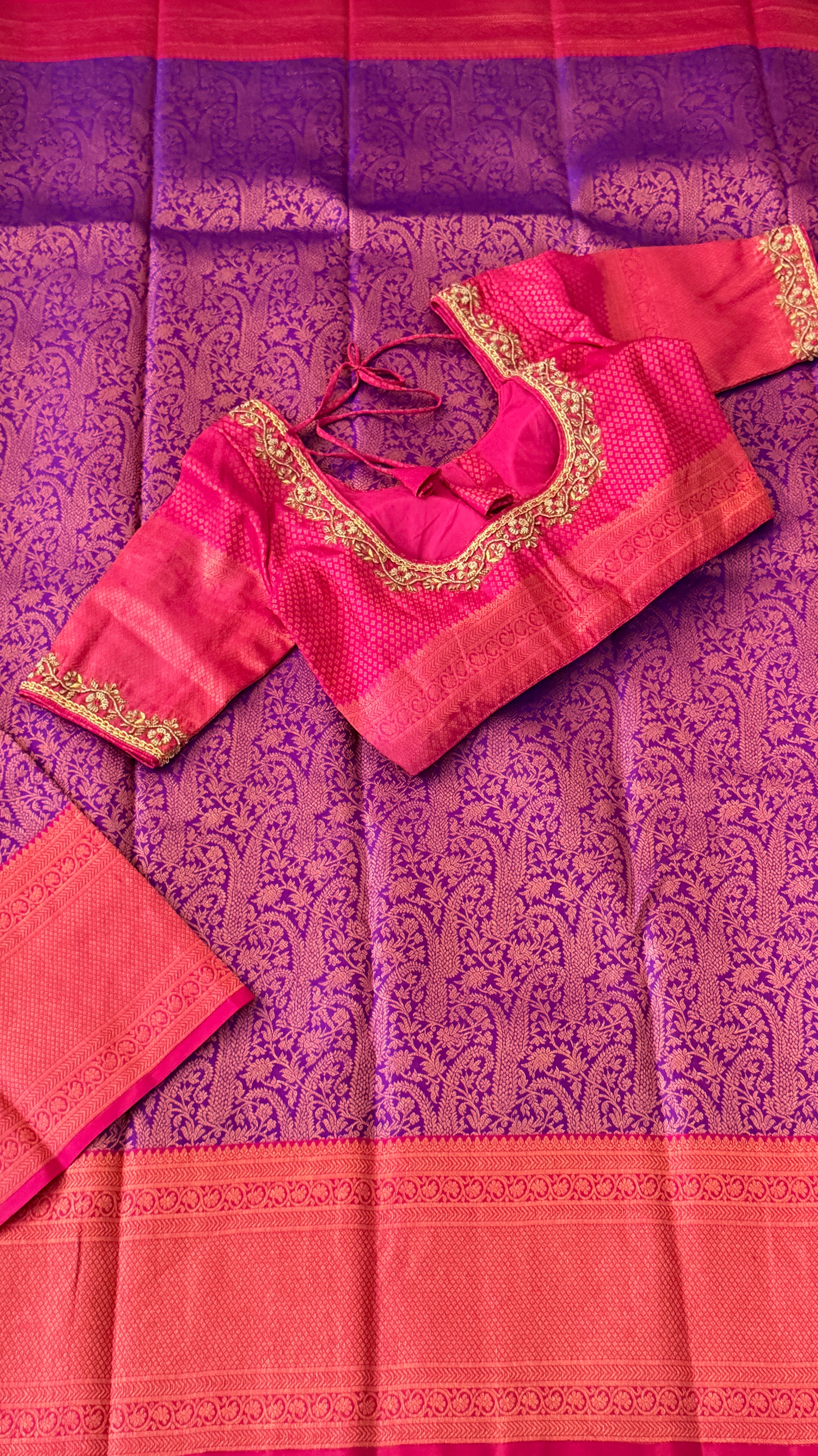 Purple Kanchi Silk Saree