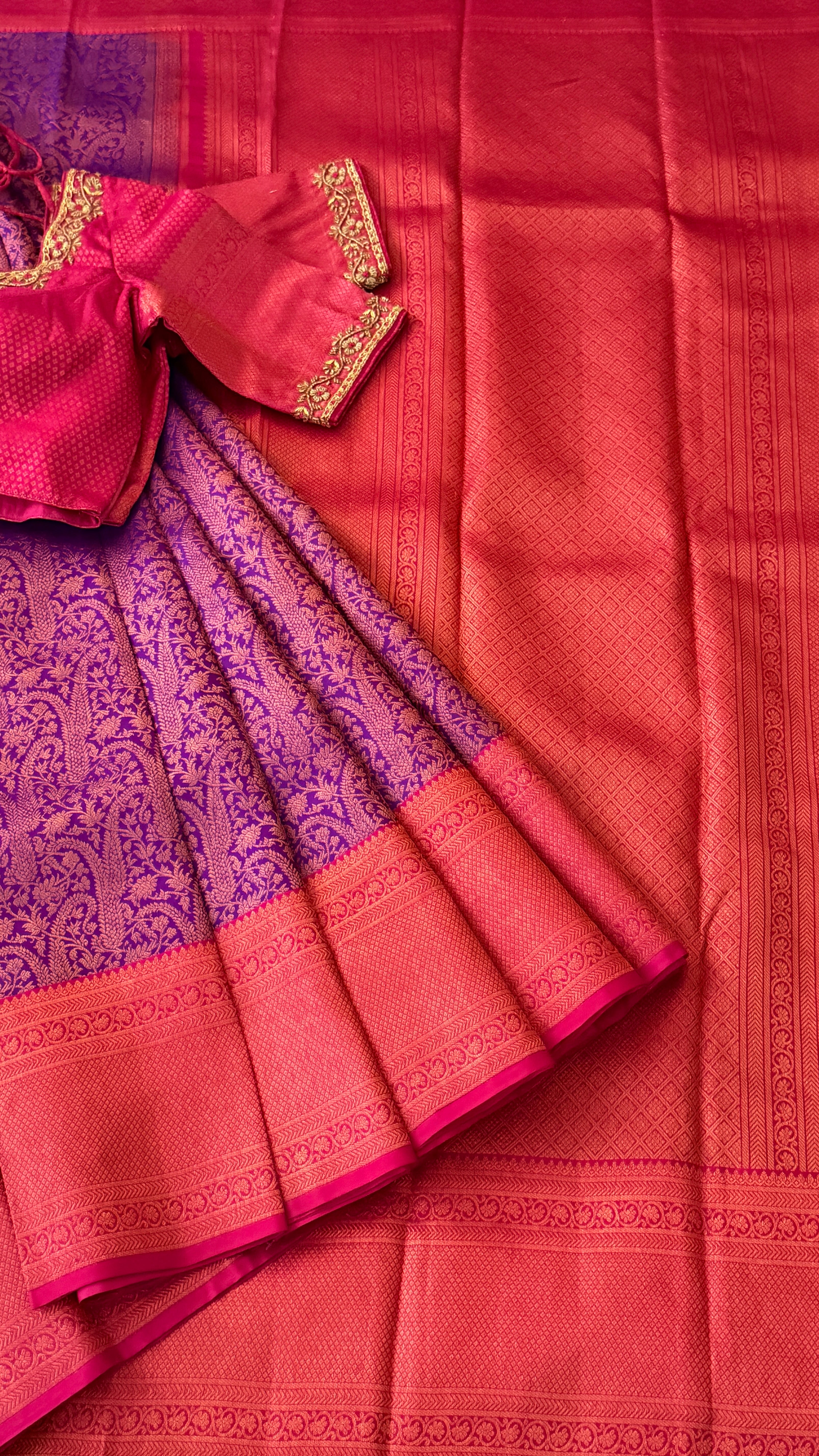 Purple Kanchi Silk Saree