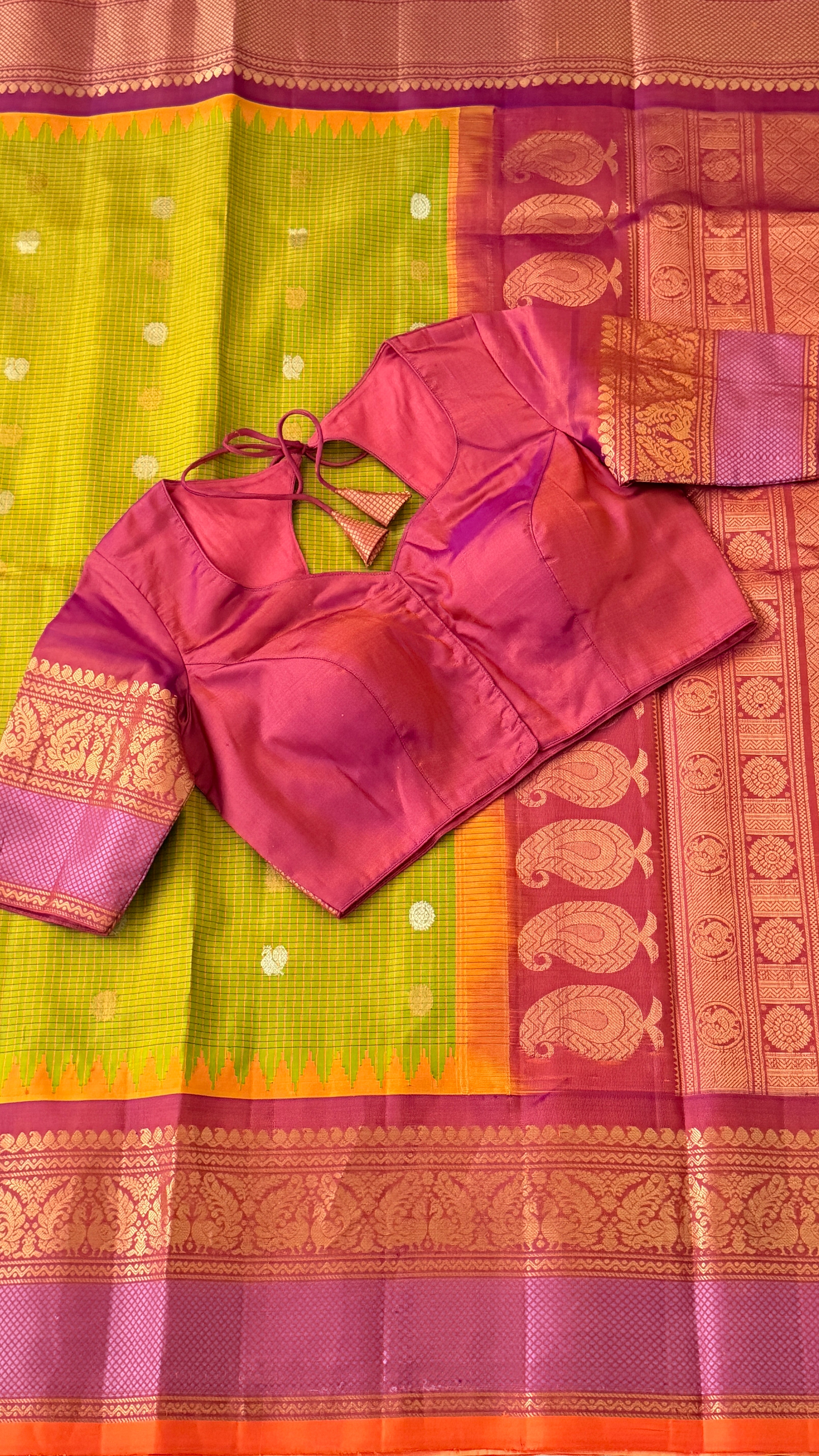 Green Gadwal Silk Saree