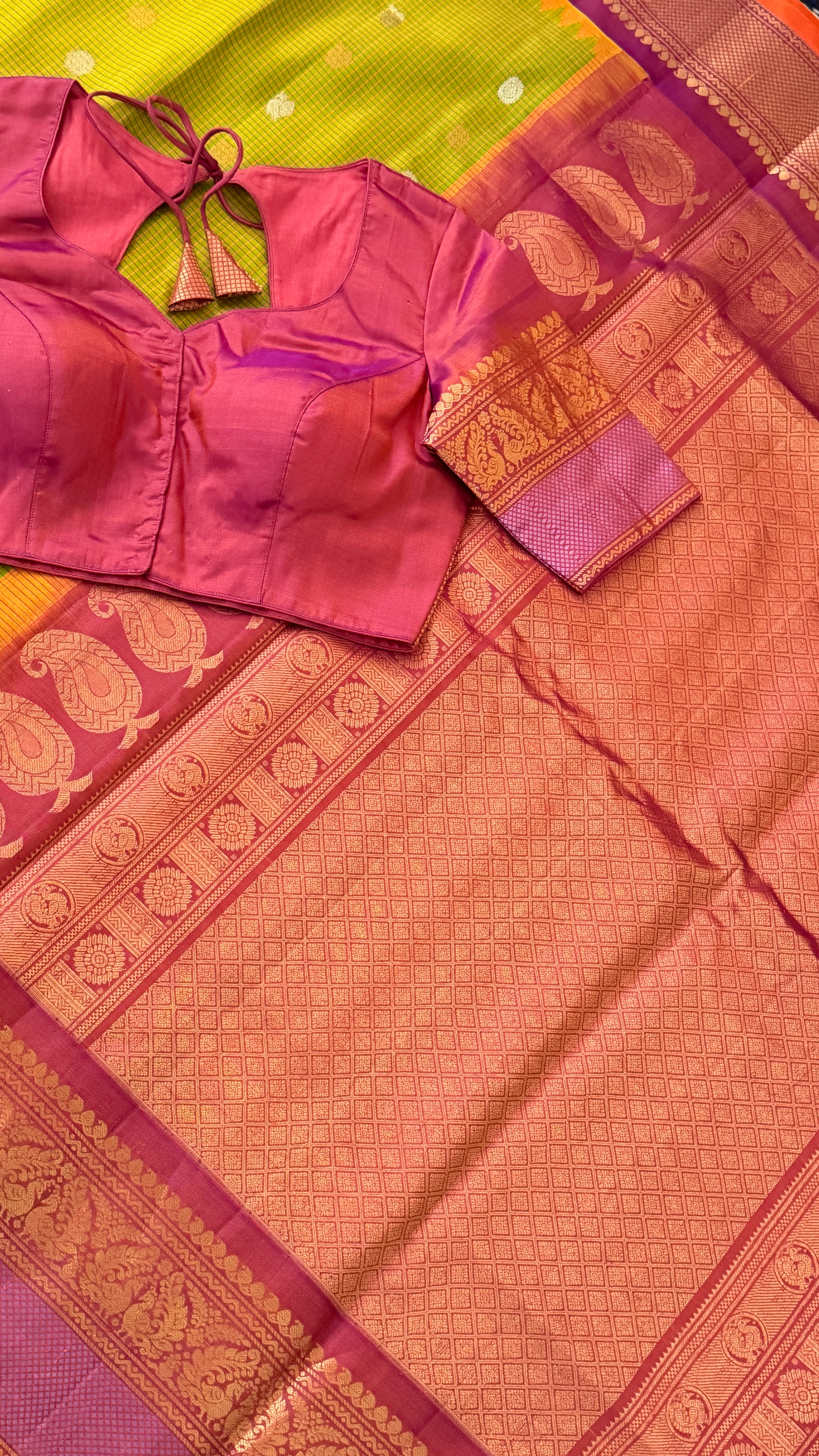 Green Gadwal Silk Saree