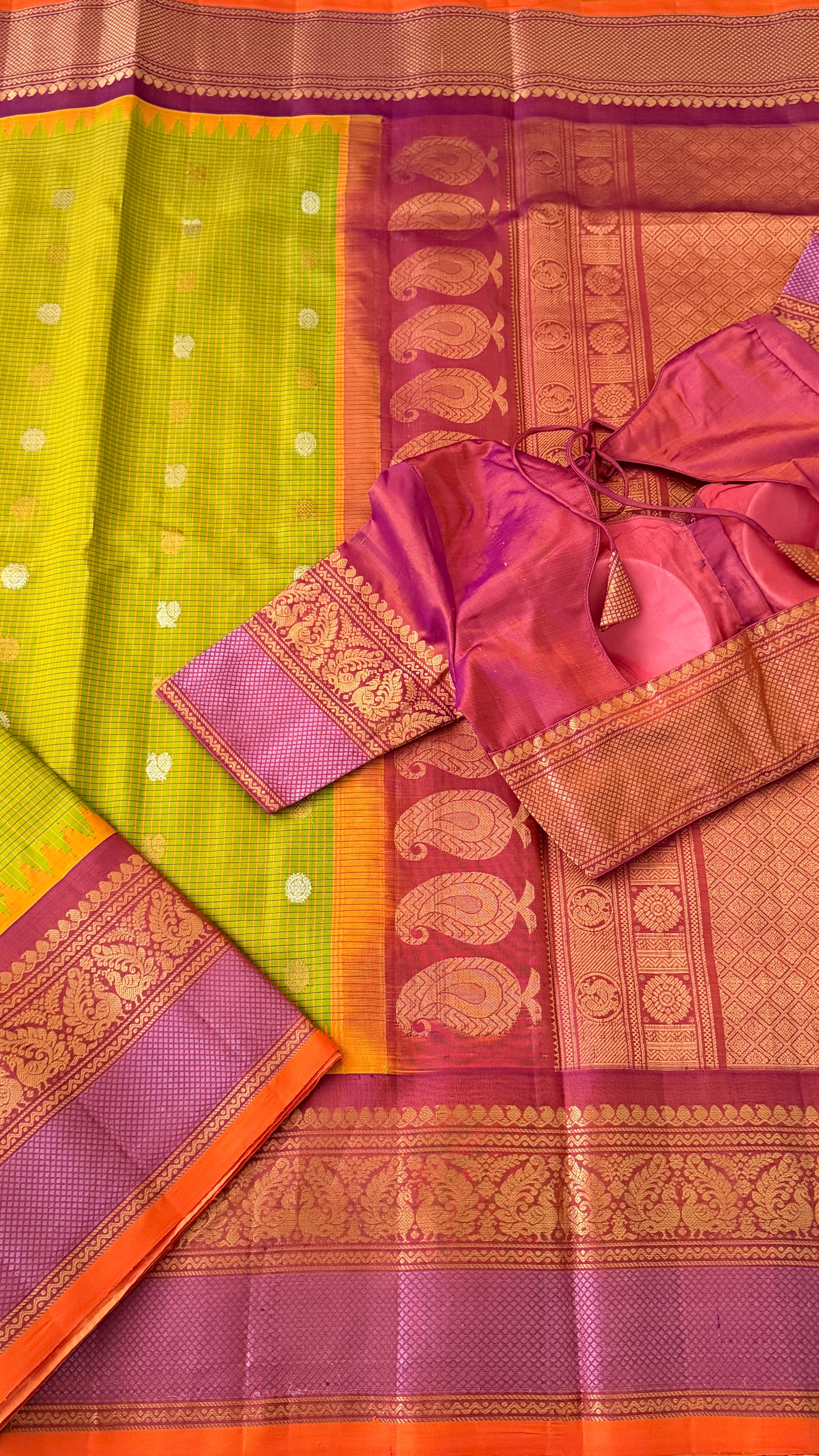 Green Gadwal Silk Saree