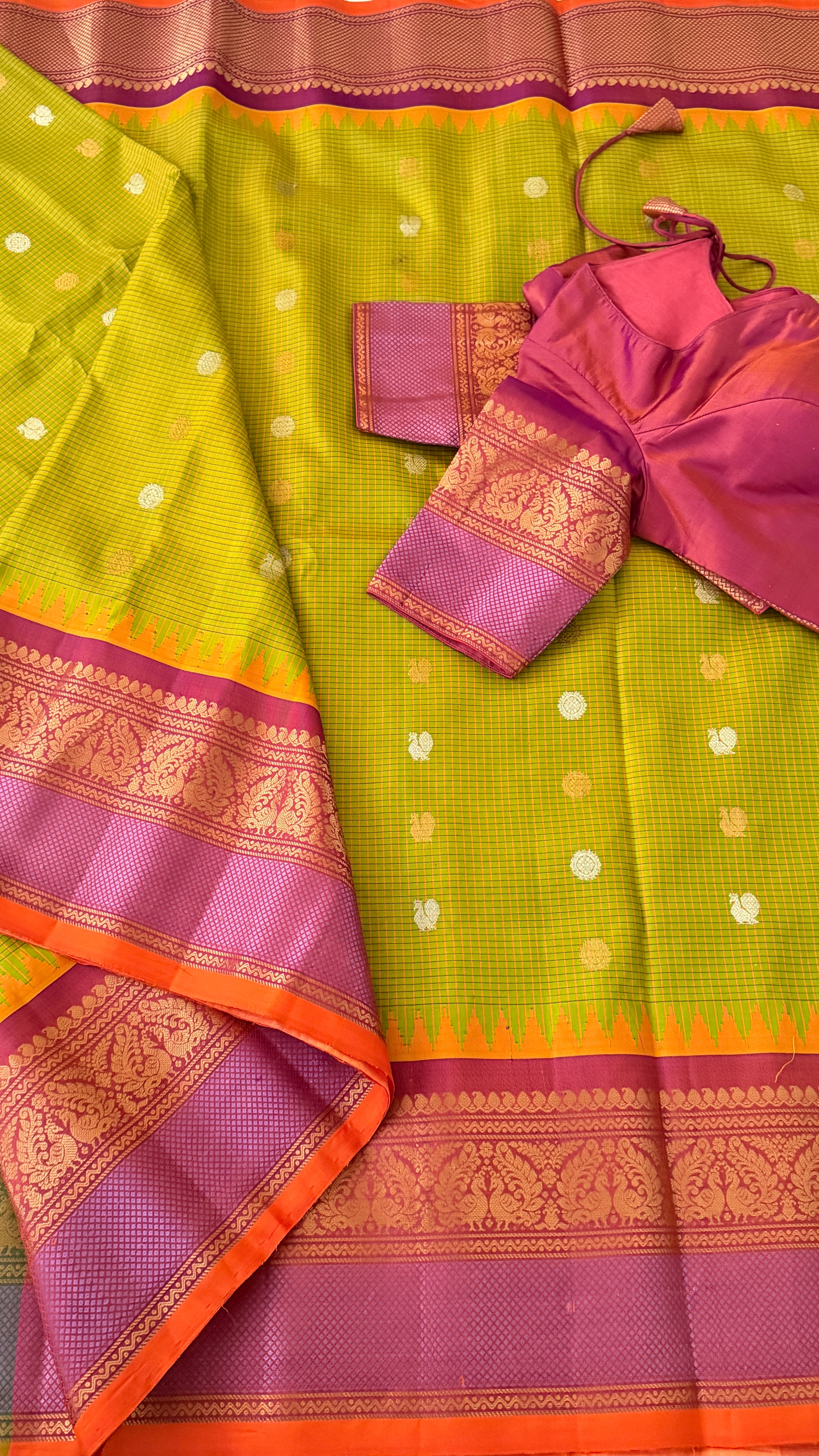 Green Gadwal Silk Saree