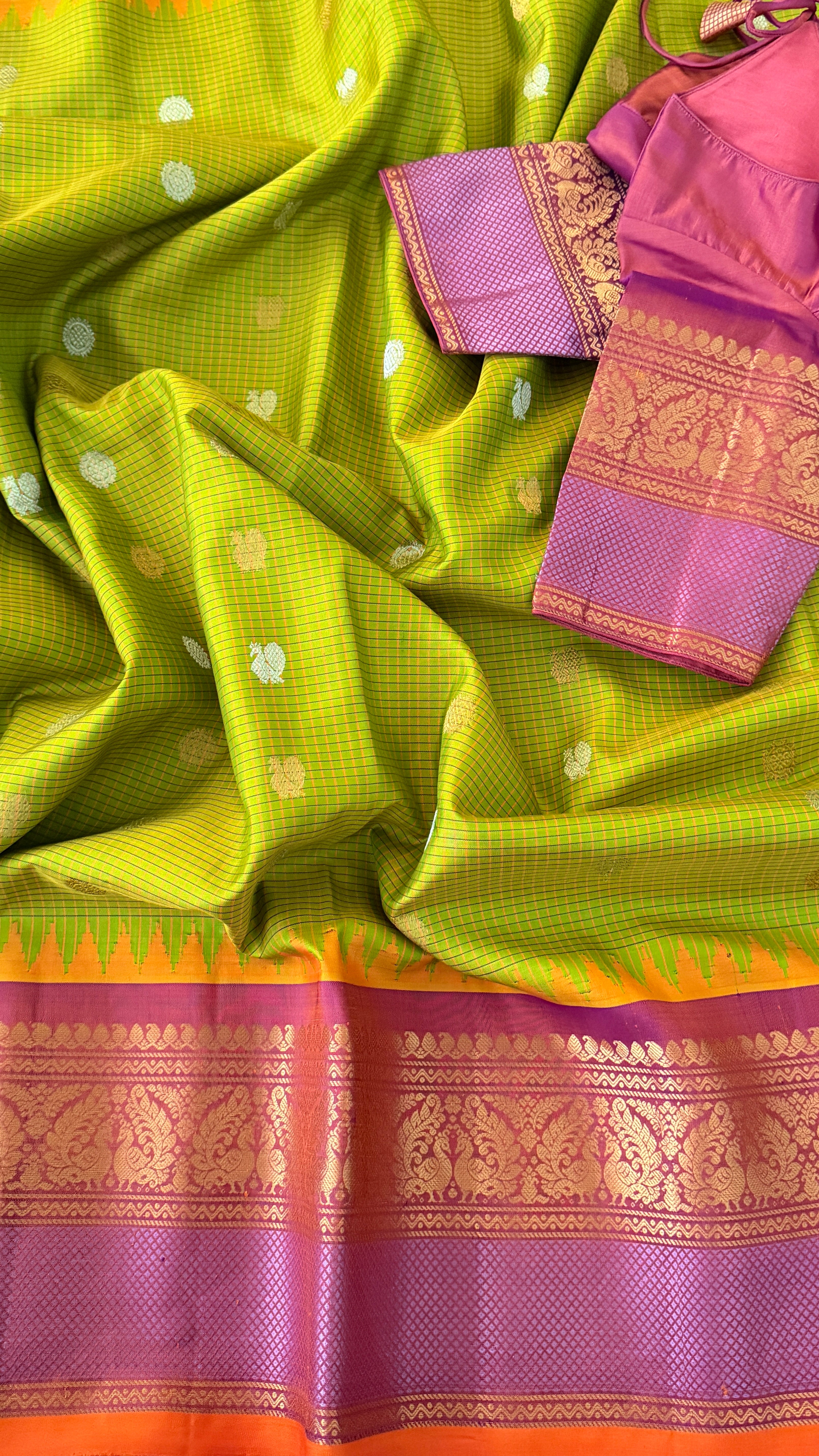 Green Gadwal Silk Saree
