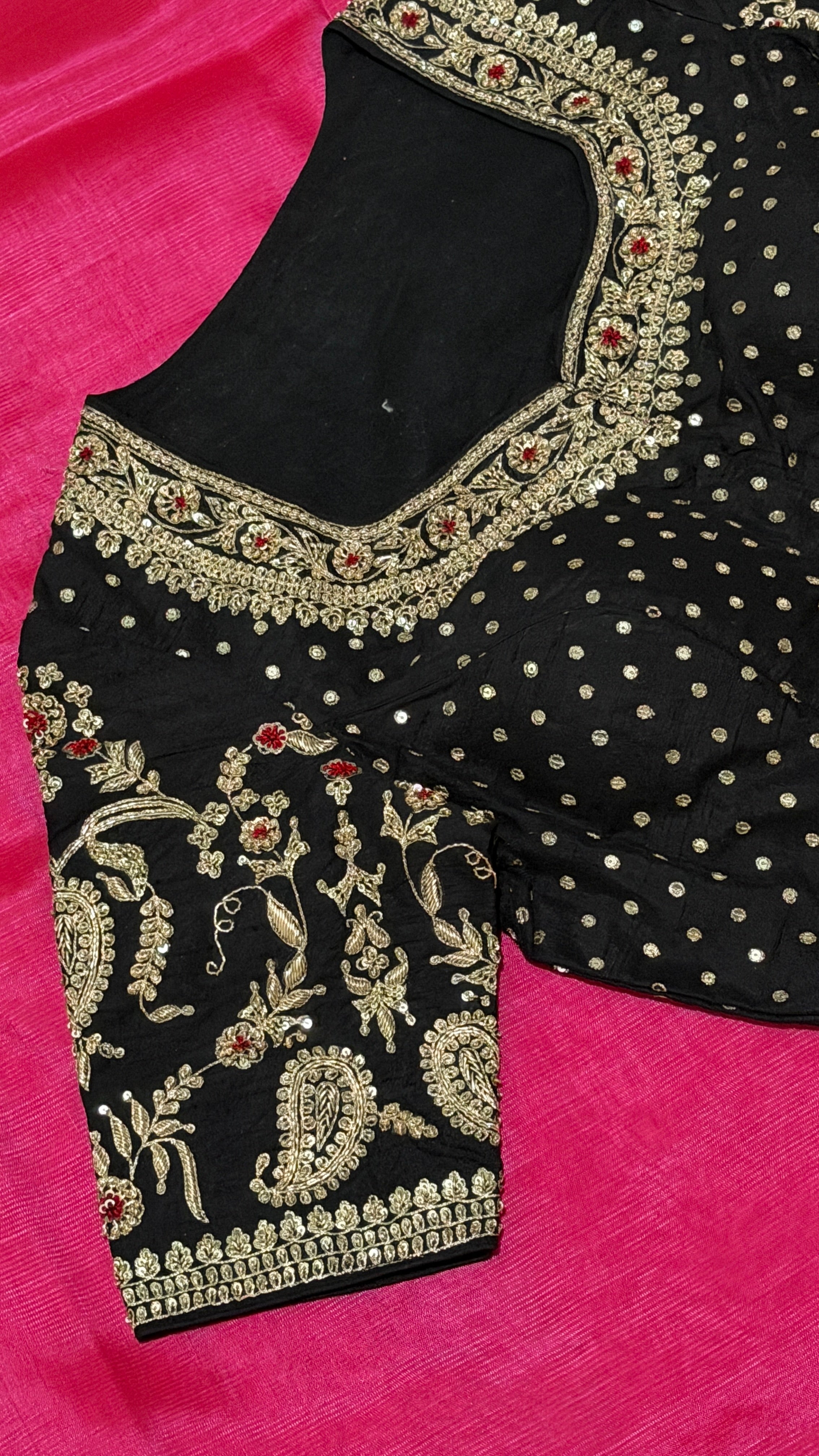 Black Paisley Bloom Blouse