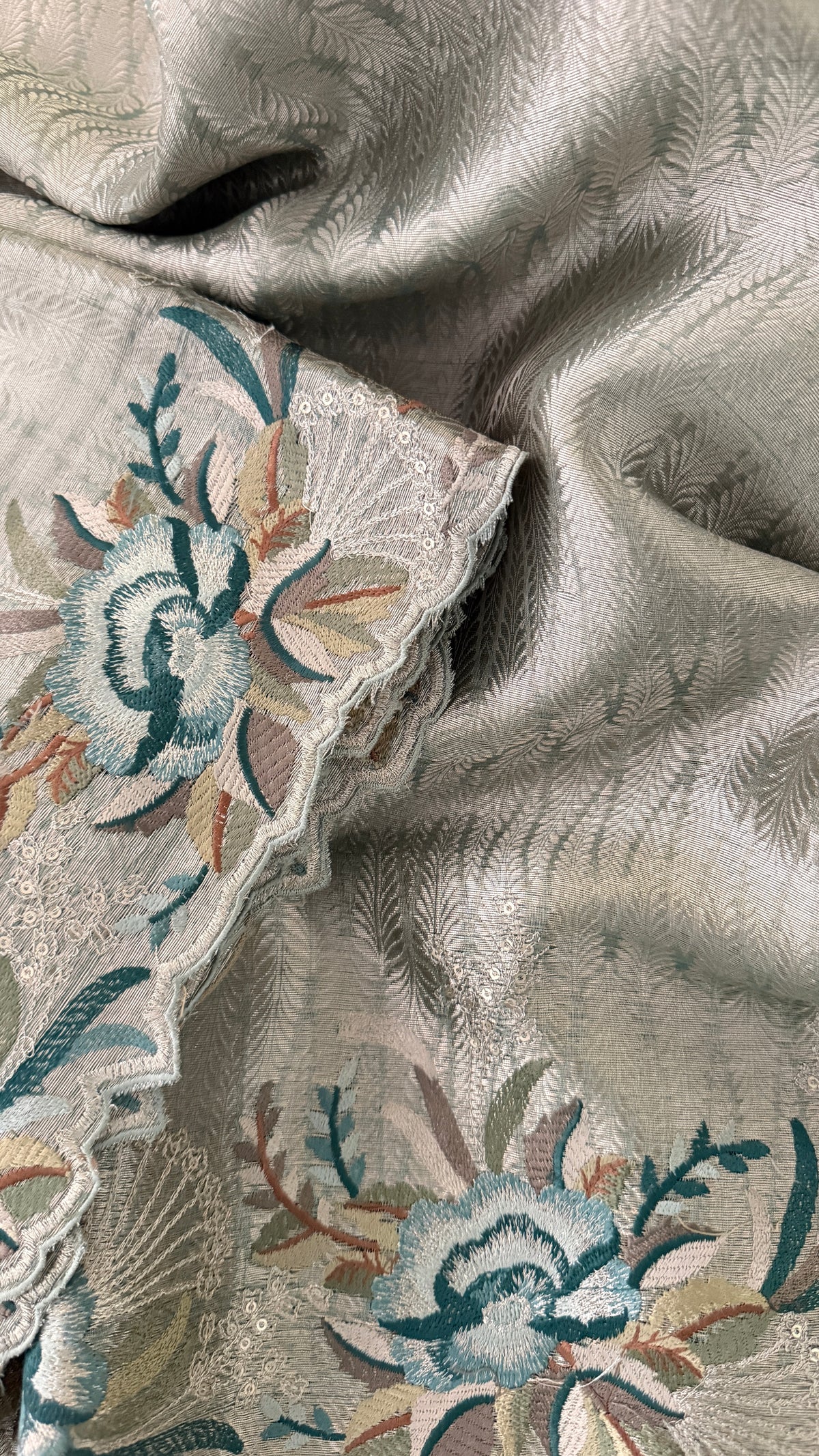 Blue Beneras Brocade Silk Saree