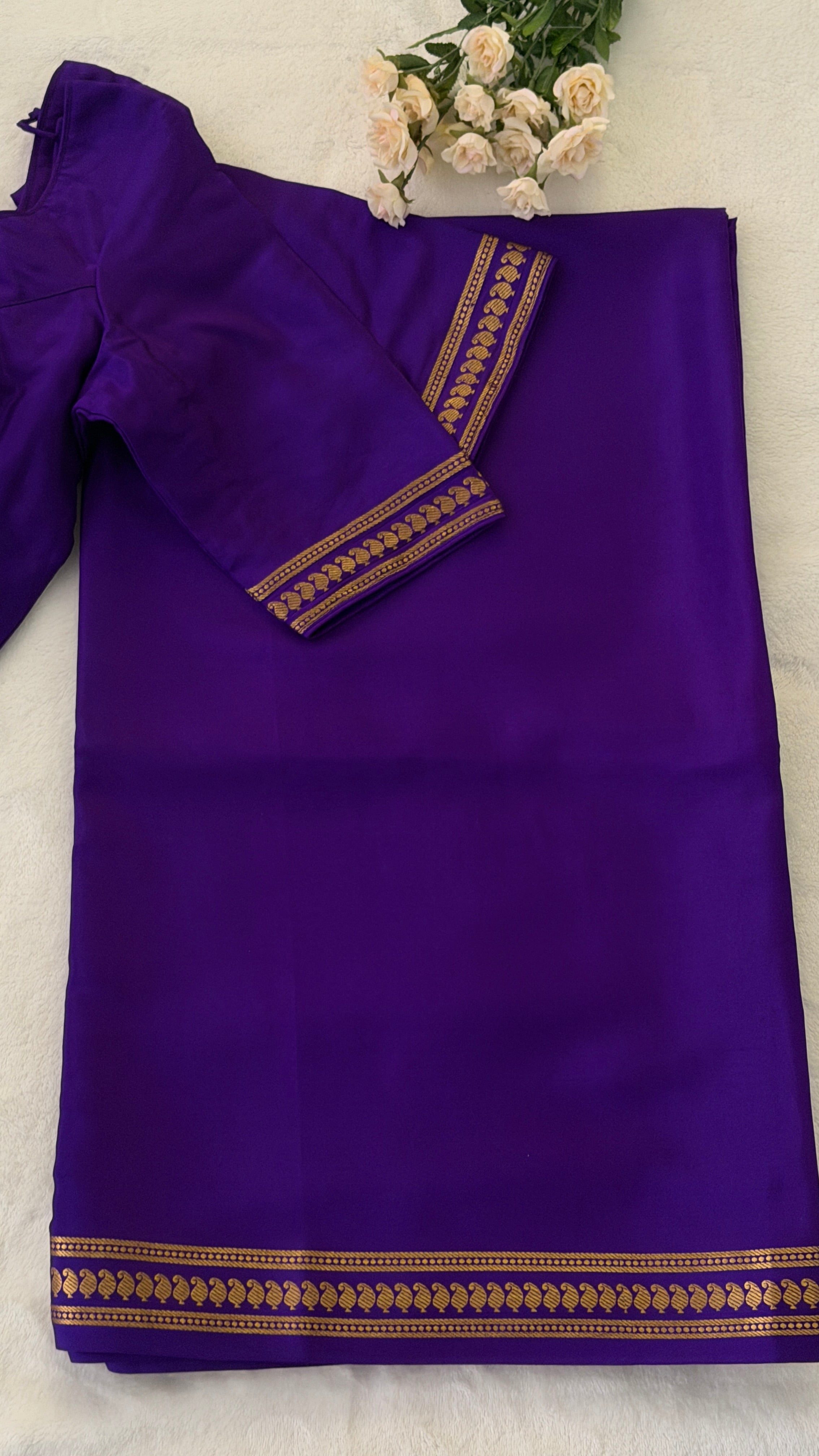 Violet Mysore Silk Saree