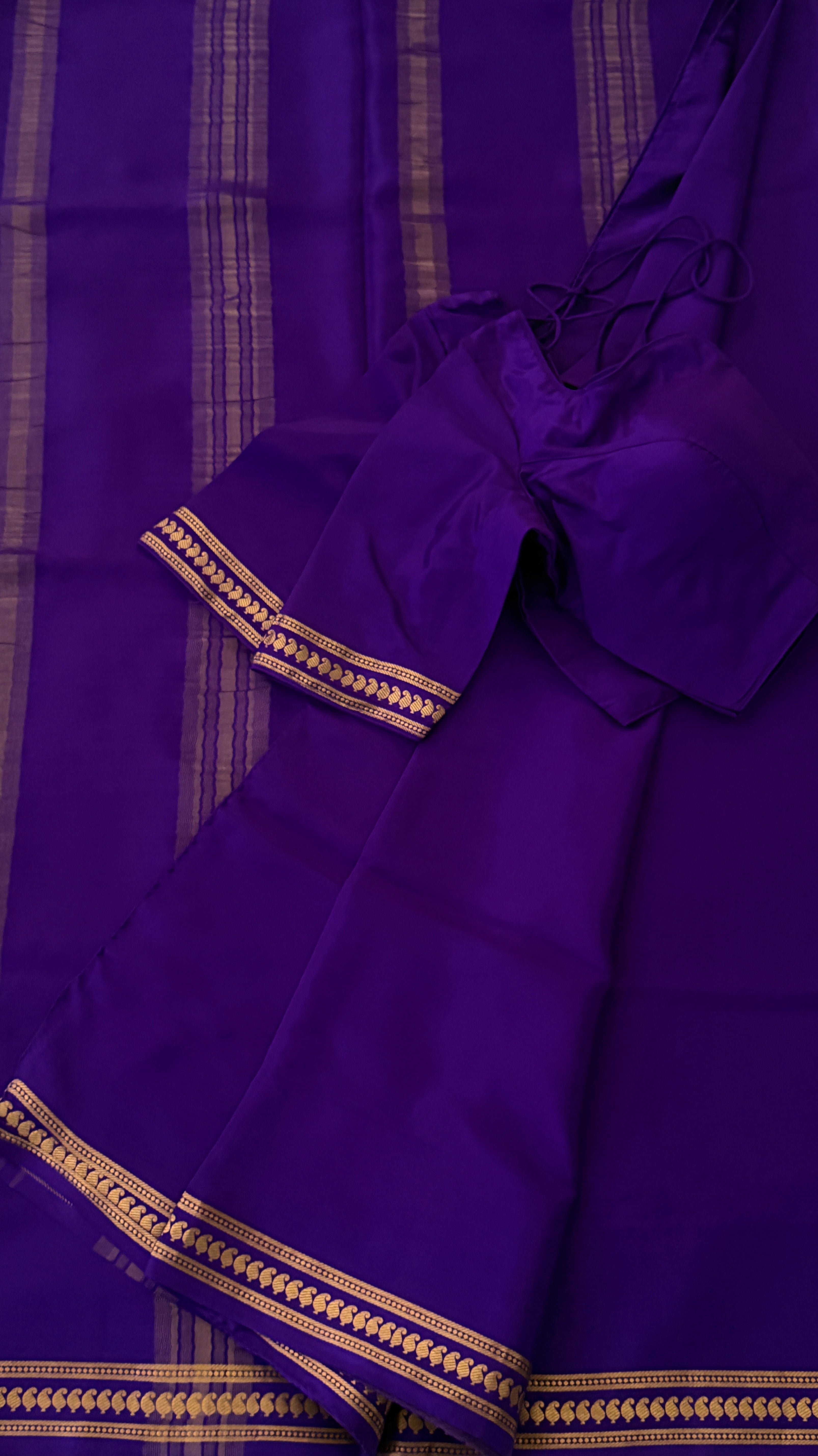 Violet Mysore Silk Saree