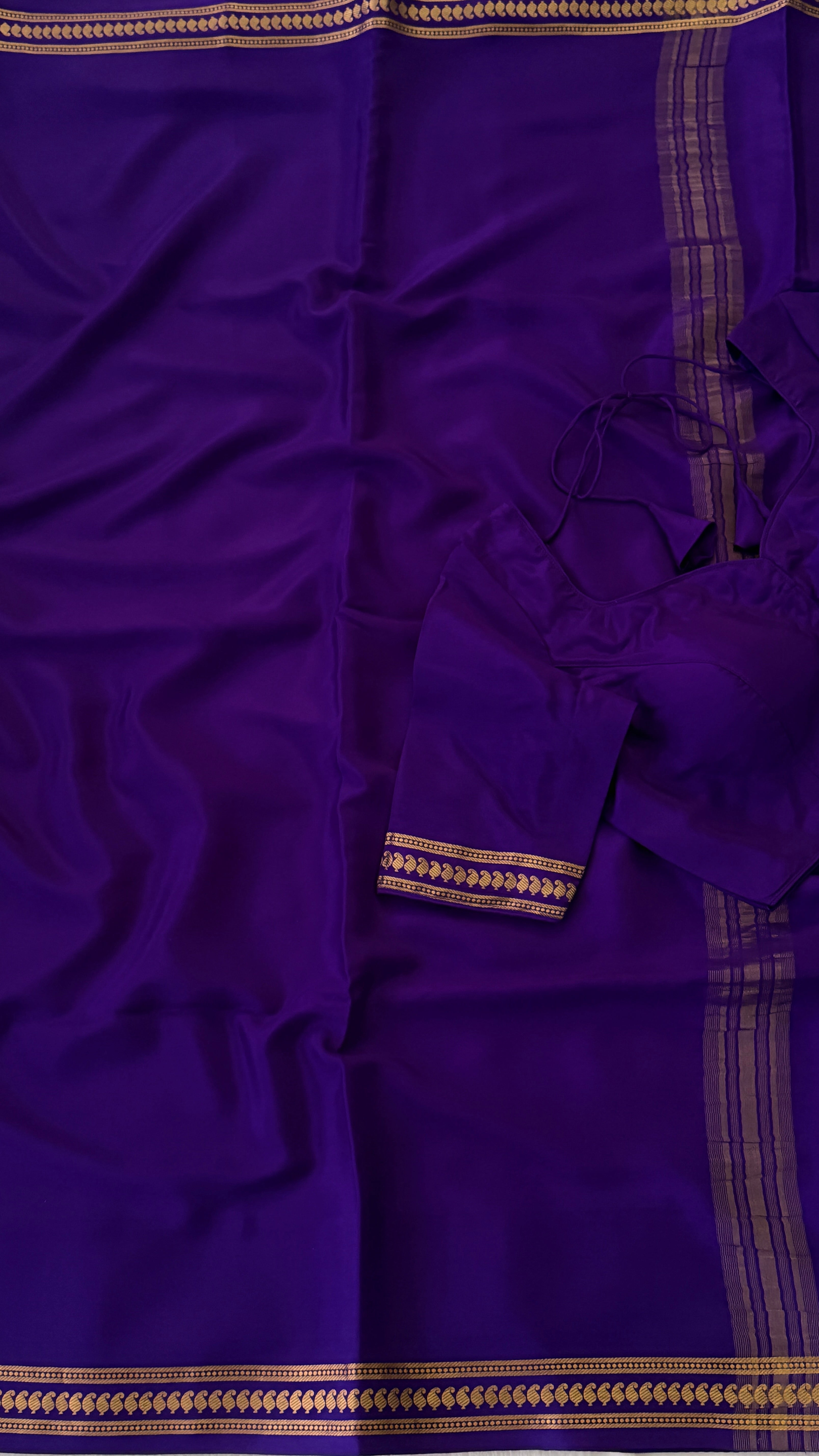 Violet Mysore Silk Saree