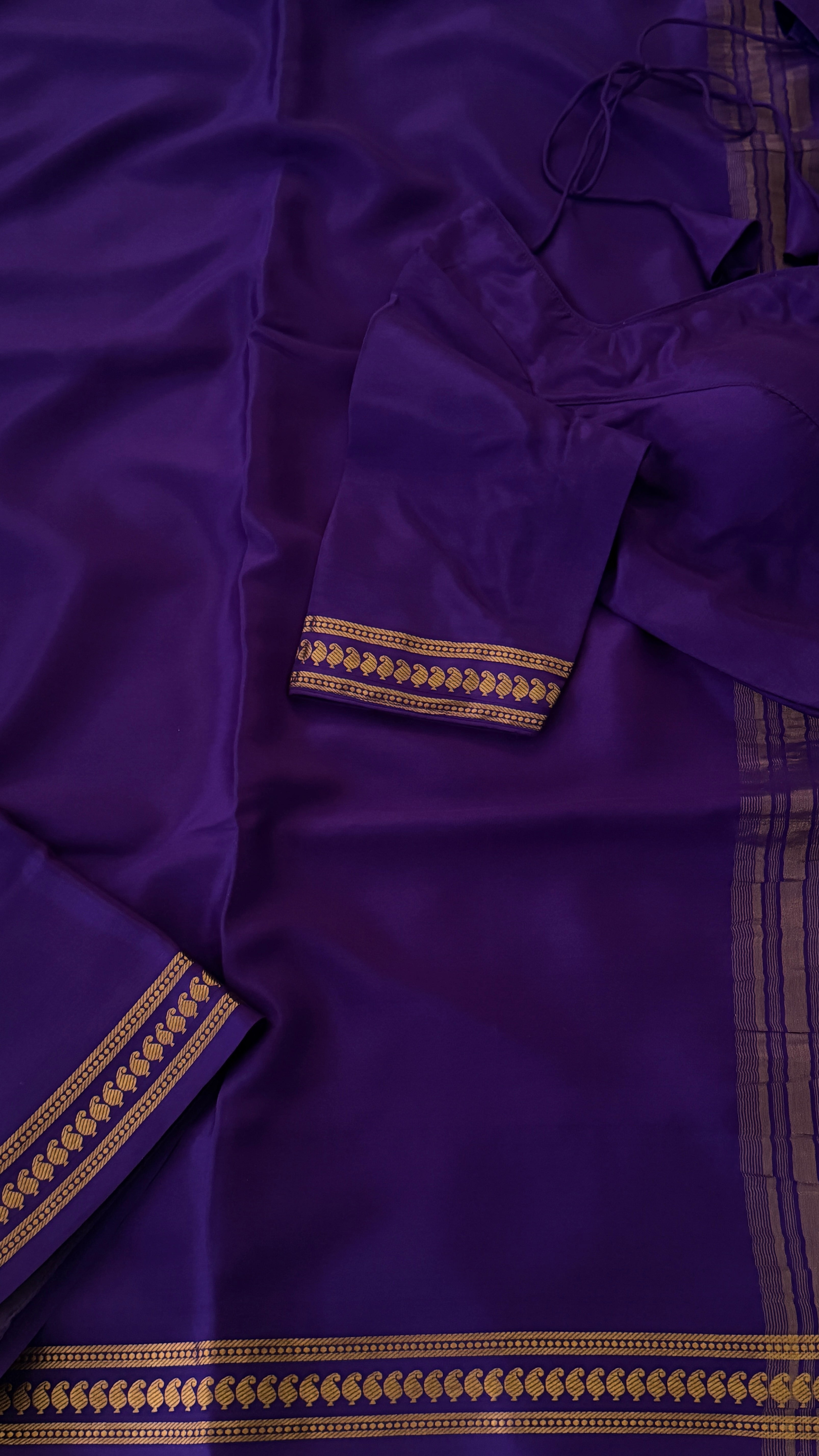 Violet Mysore Silk Saree