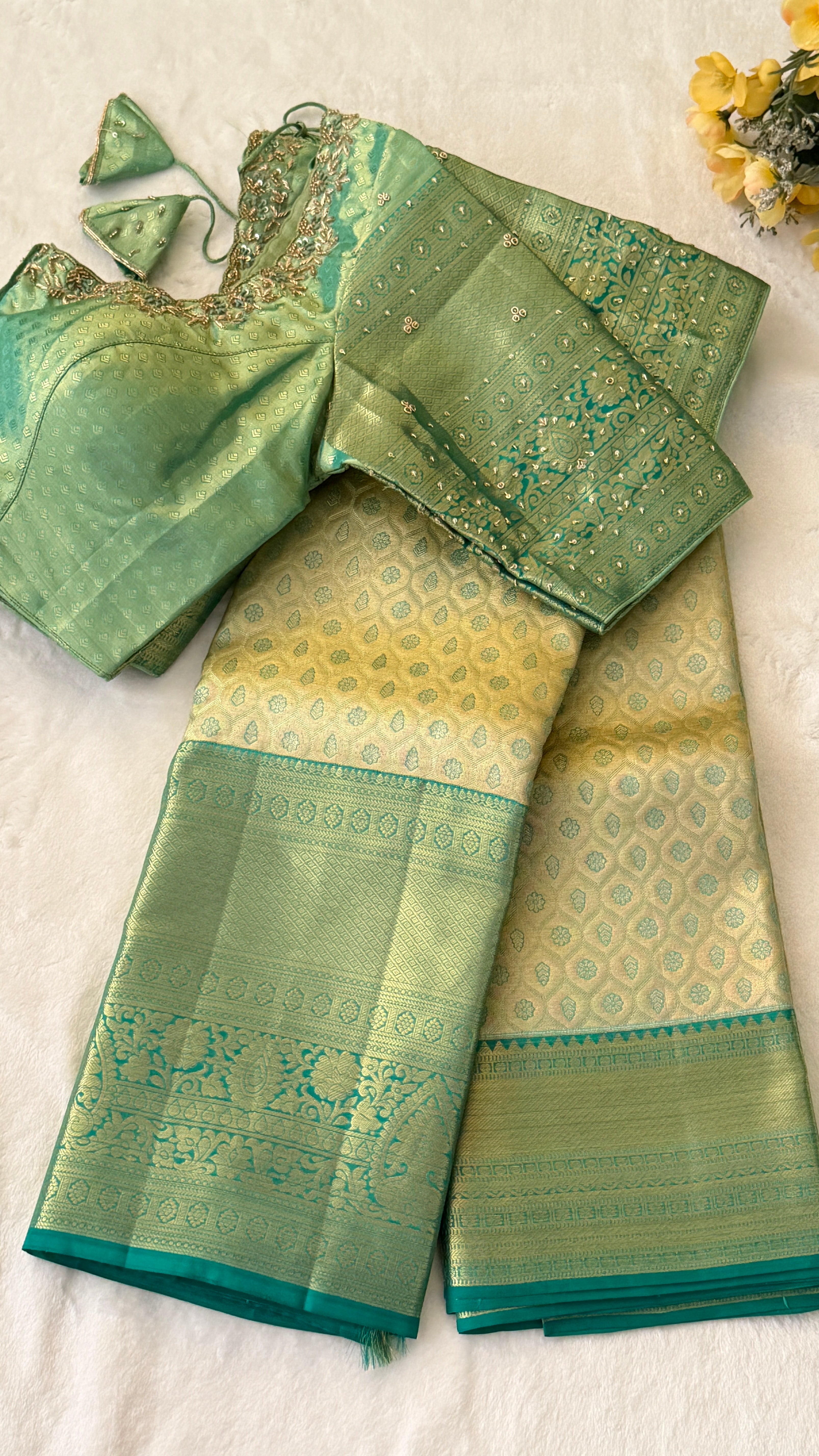 Green Kanchipuram Silk Bridal Saree