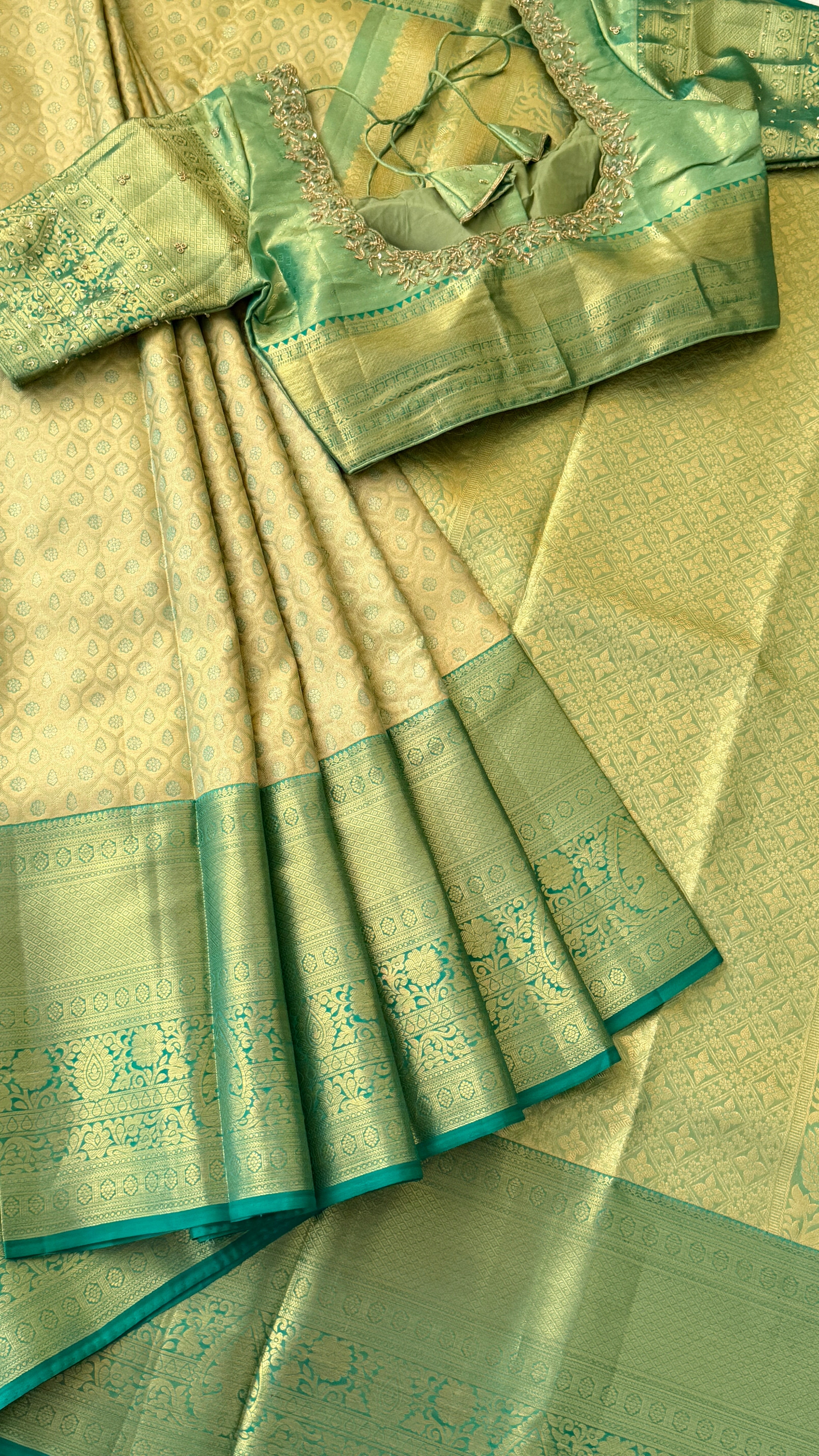 Green Kanchipuram Silk Bridal Saree