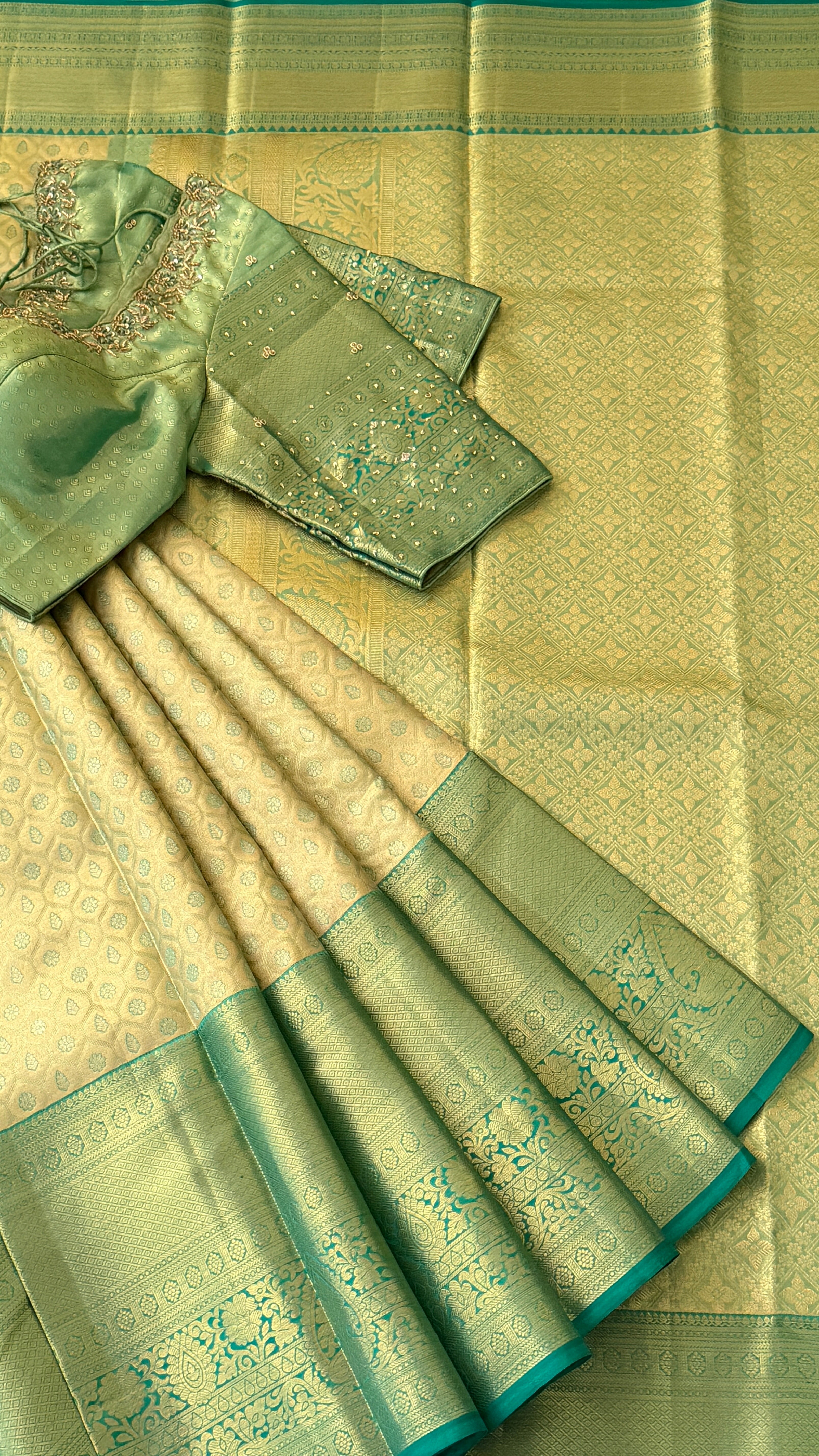 Green Kanchipuram Silk Bridal Saree