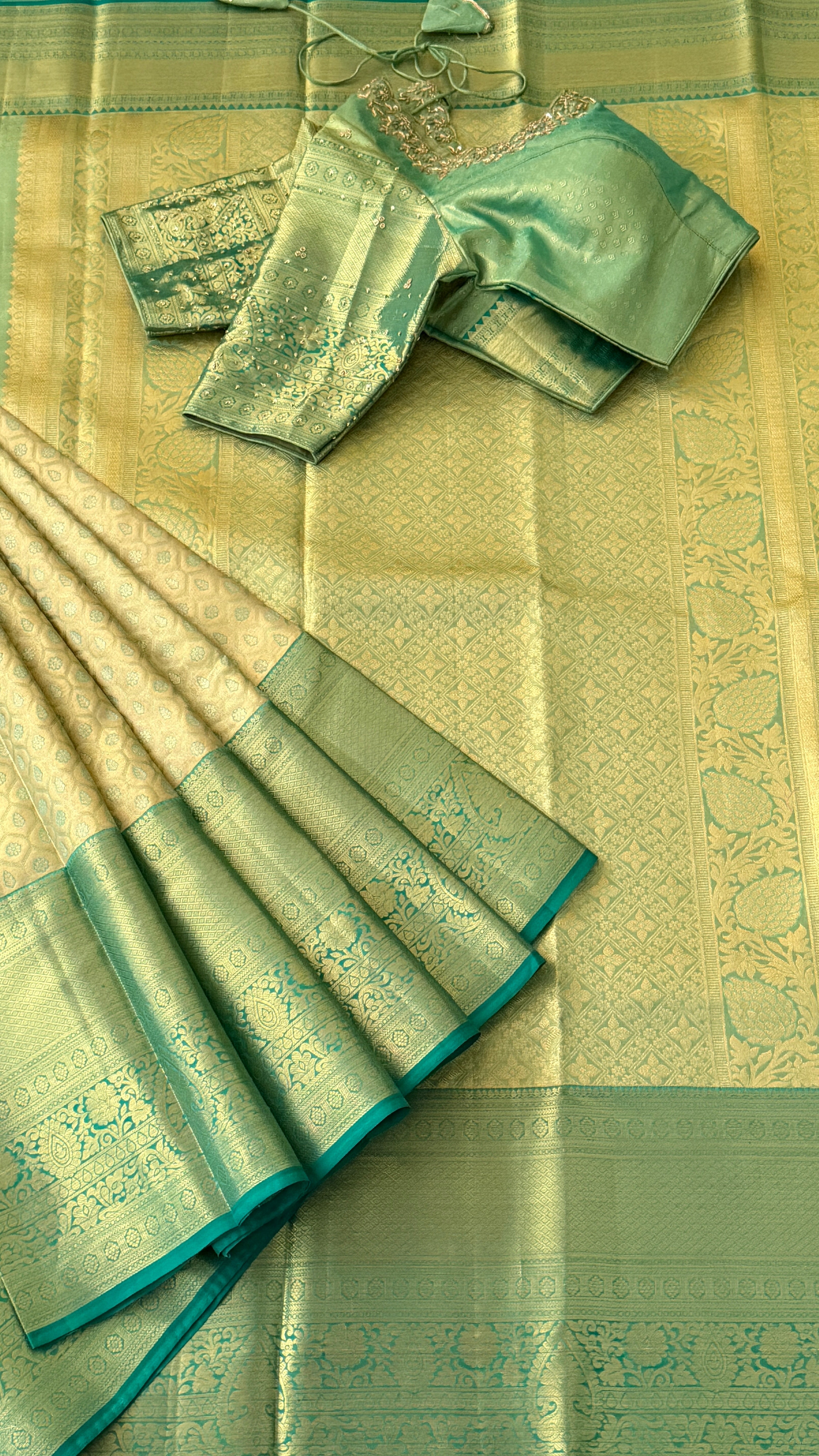 Green Kanchipuram Silk Bridal Saree