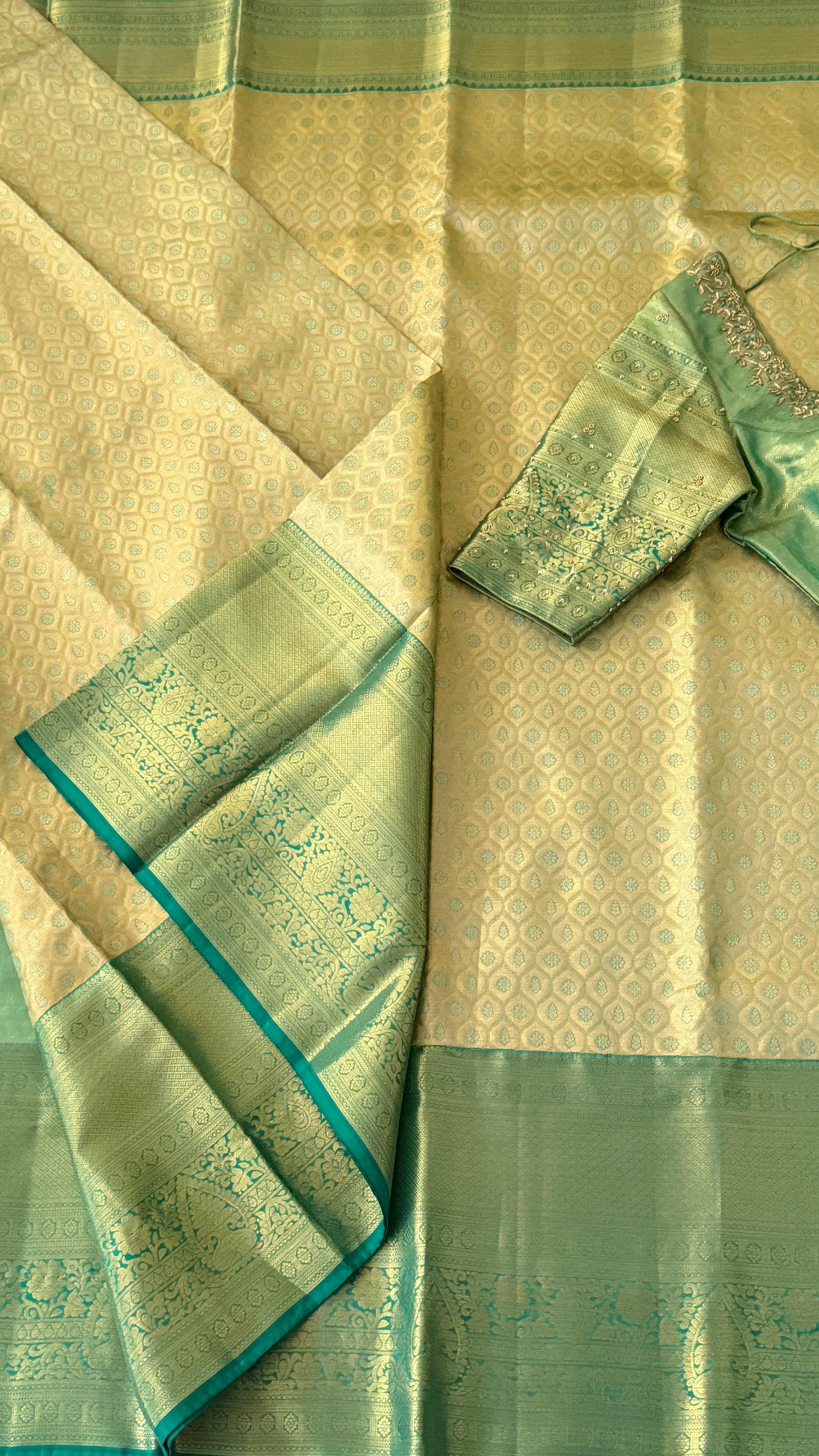 Green Kanchipuram Silk Bridal Saree