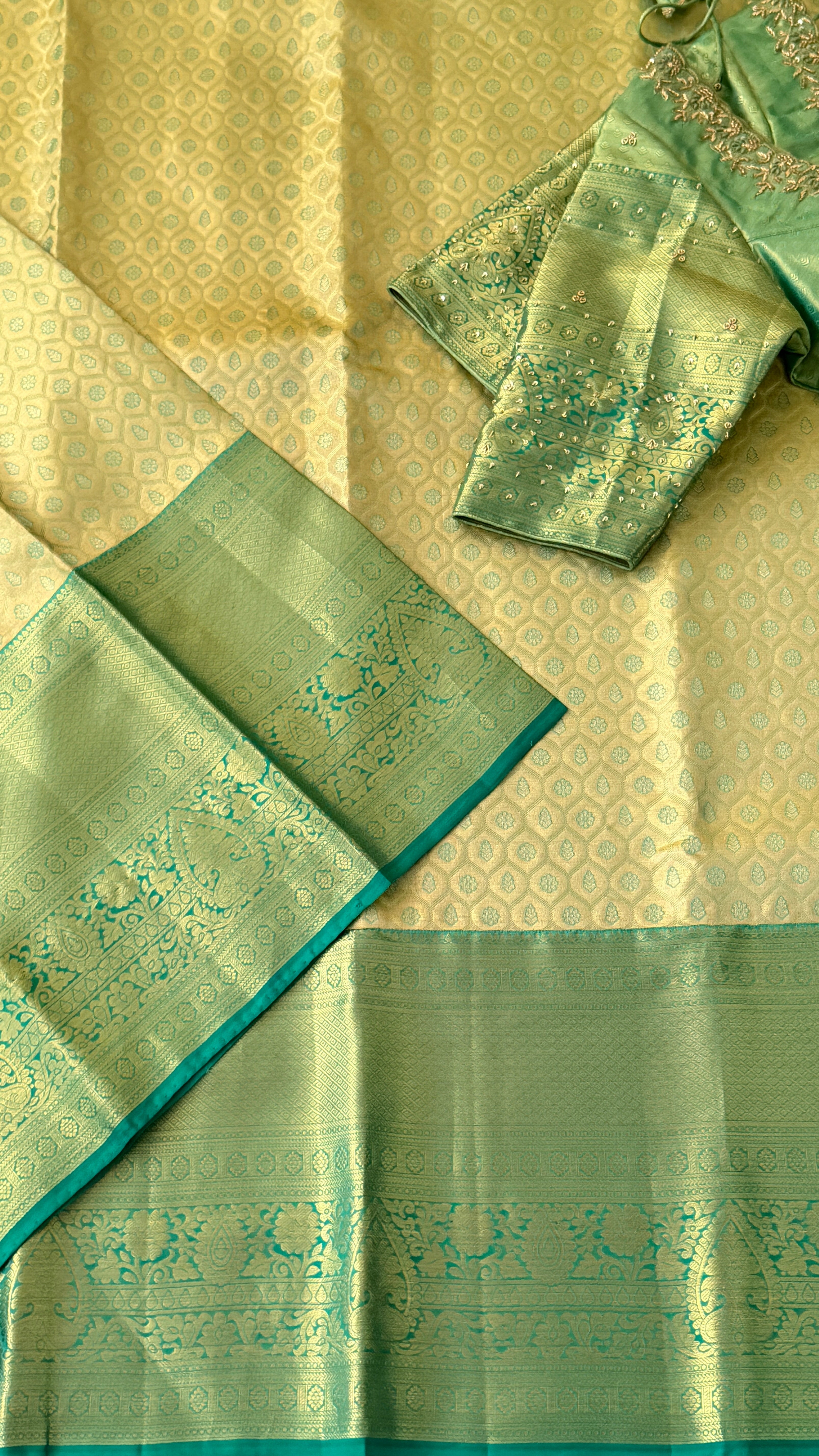 Green Kanchipuram Silk Bridal Saree