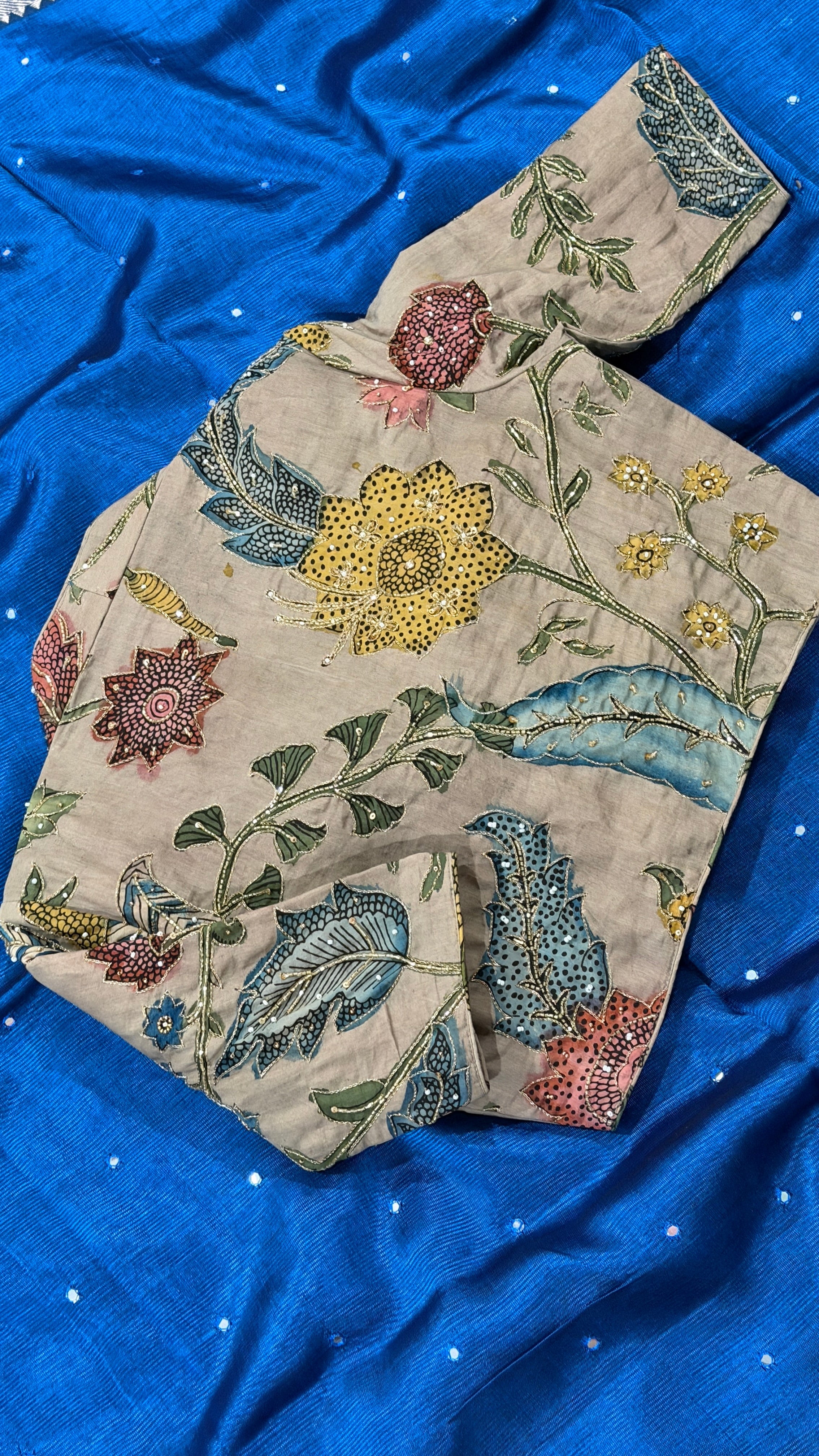 Slate Pen-Kalamkari Blouse