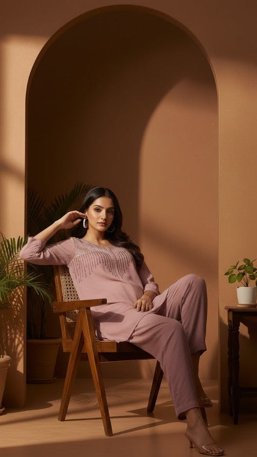 Sequins Mauve Co-ord Set