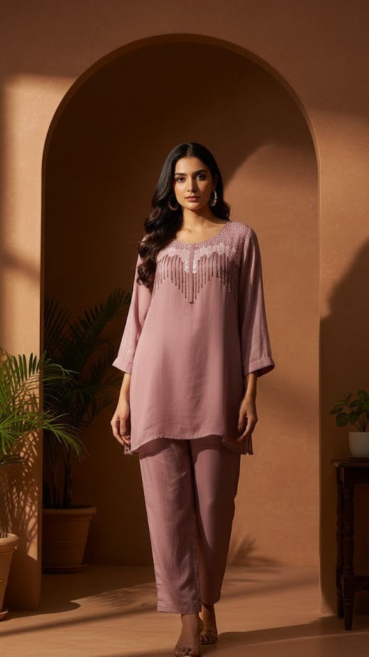 Sequins Mauve Co-ord Set