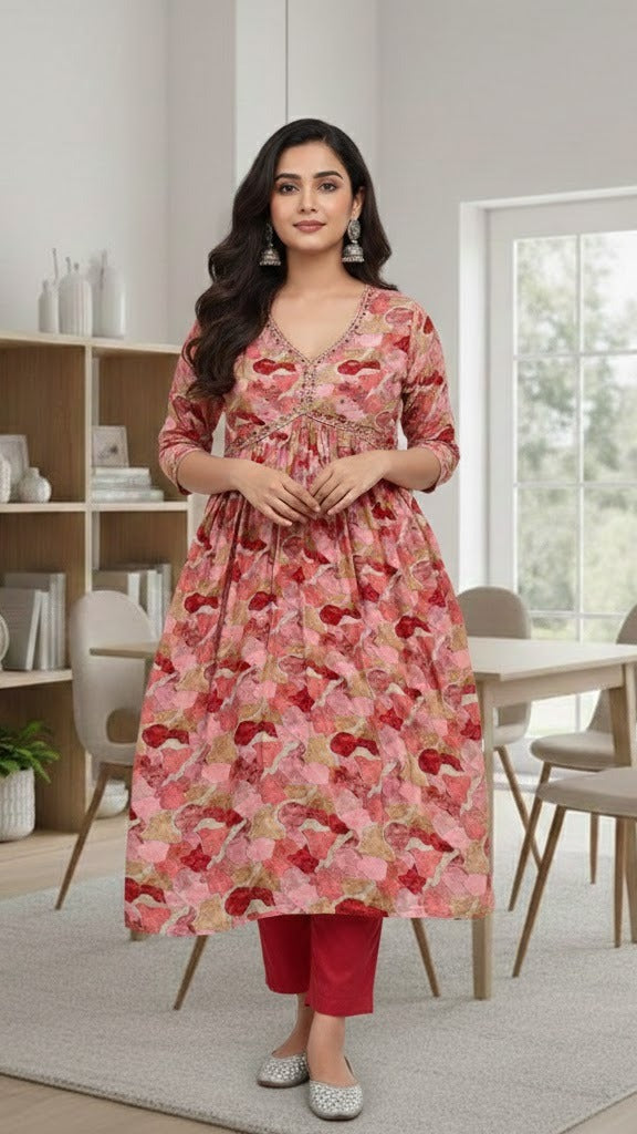 Rose Print Alia Suit