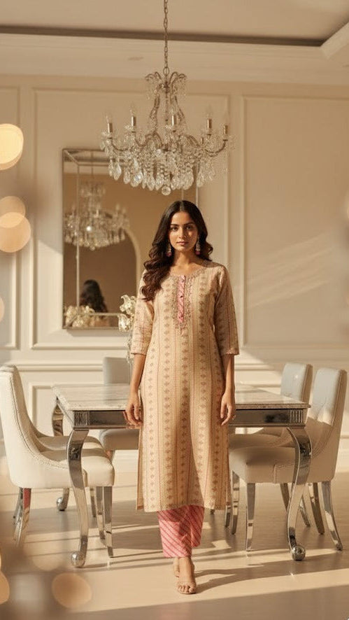Rosy Ivory Salwar Suit