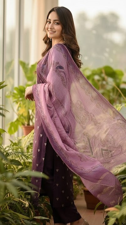 Orchid Embroidered Suit