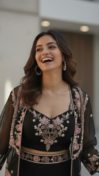 Black Croptop Sharara