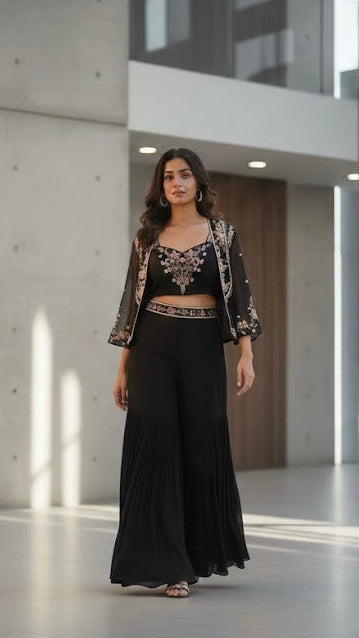 Black Croptop Sharara