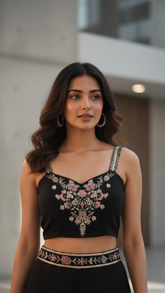 Black Croptop Sharara