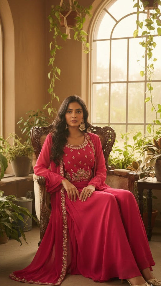 Rani Pink Croptop Sharara