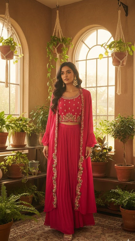 Rani Pink Croptop Sharara