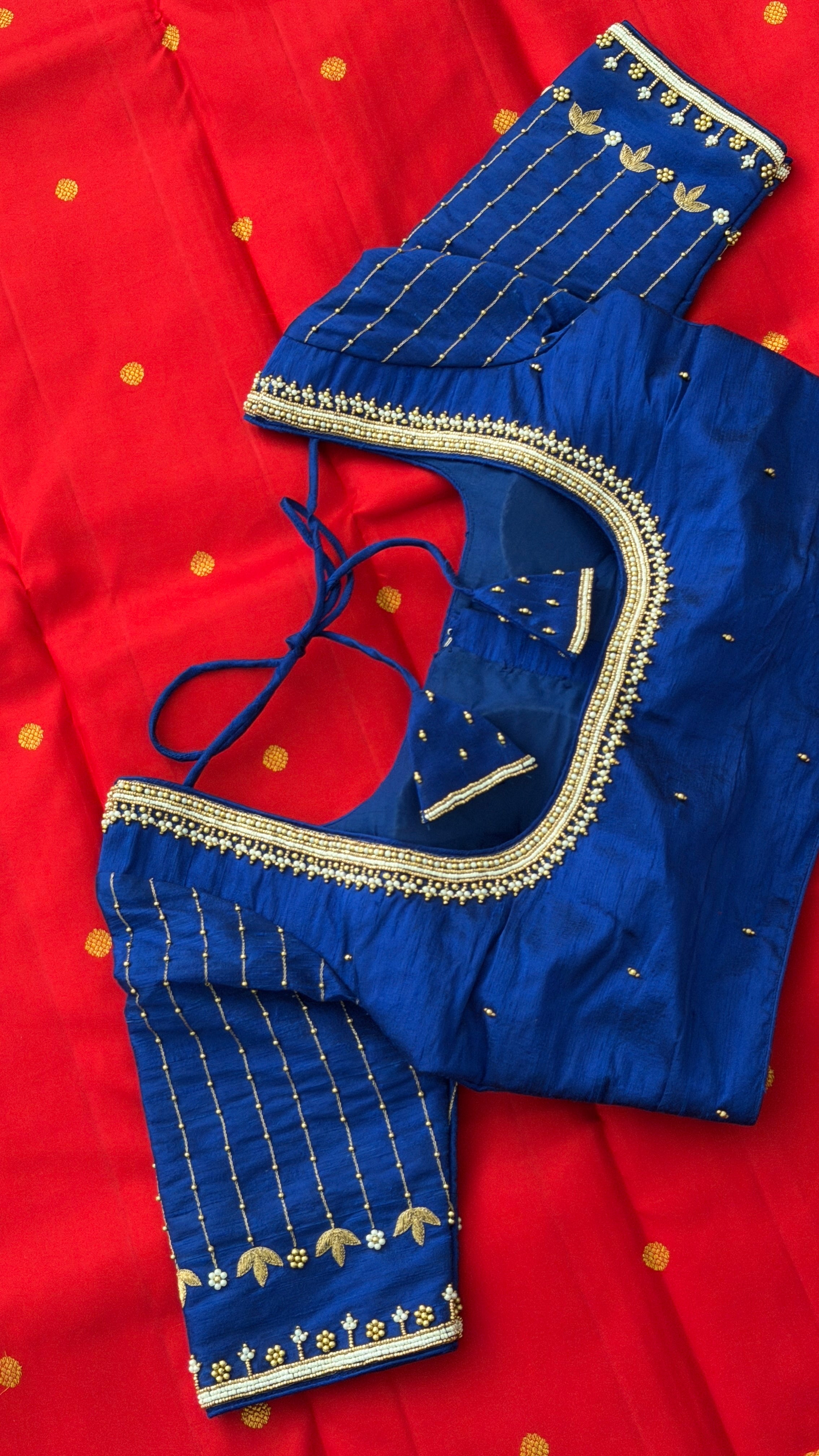 Royal Blue Vine Drop Blouse