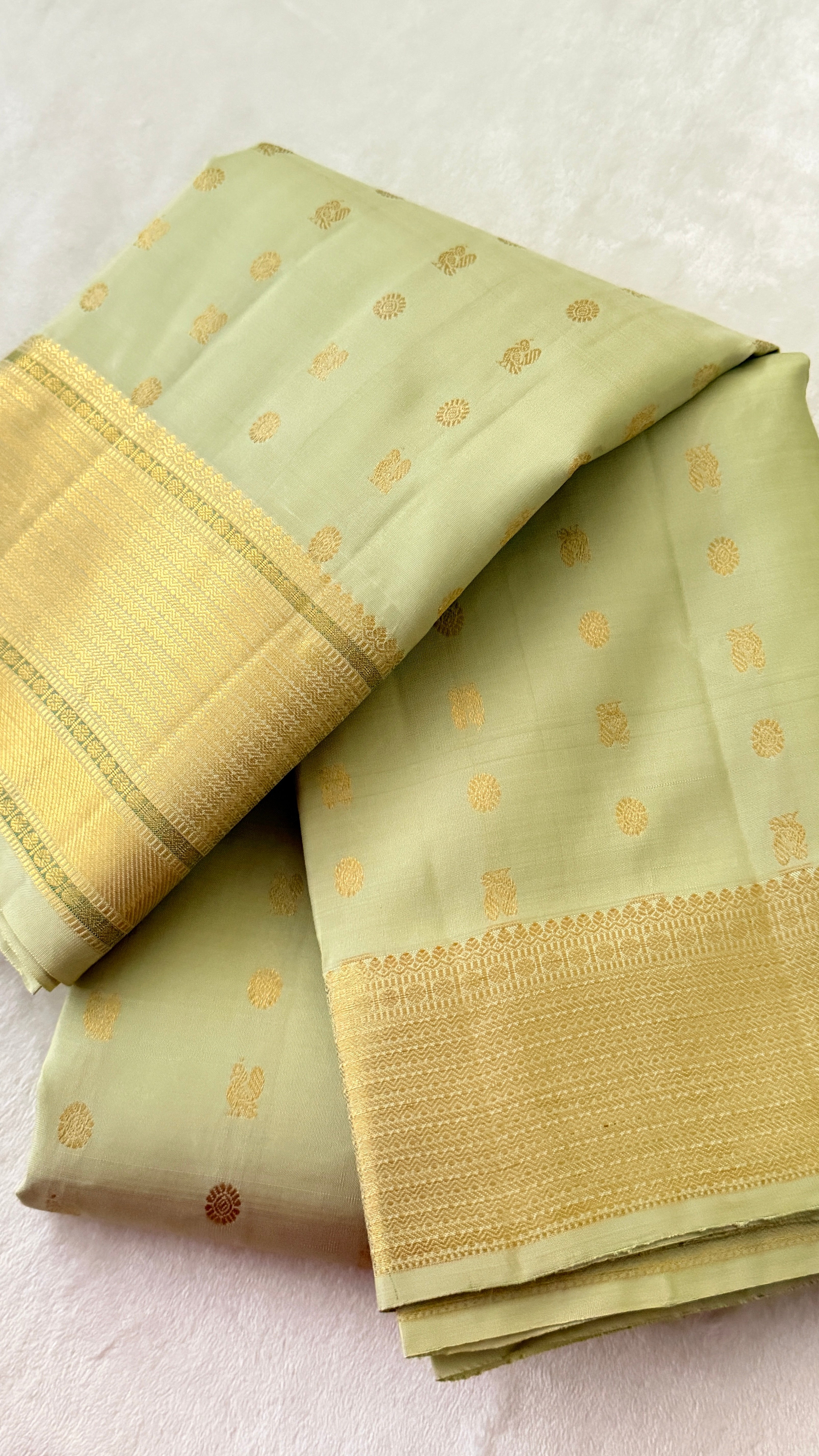 Sage Green Kanchipuram Silk Saree