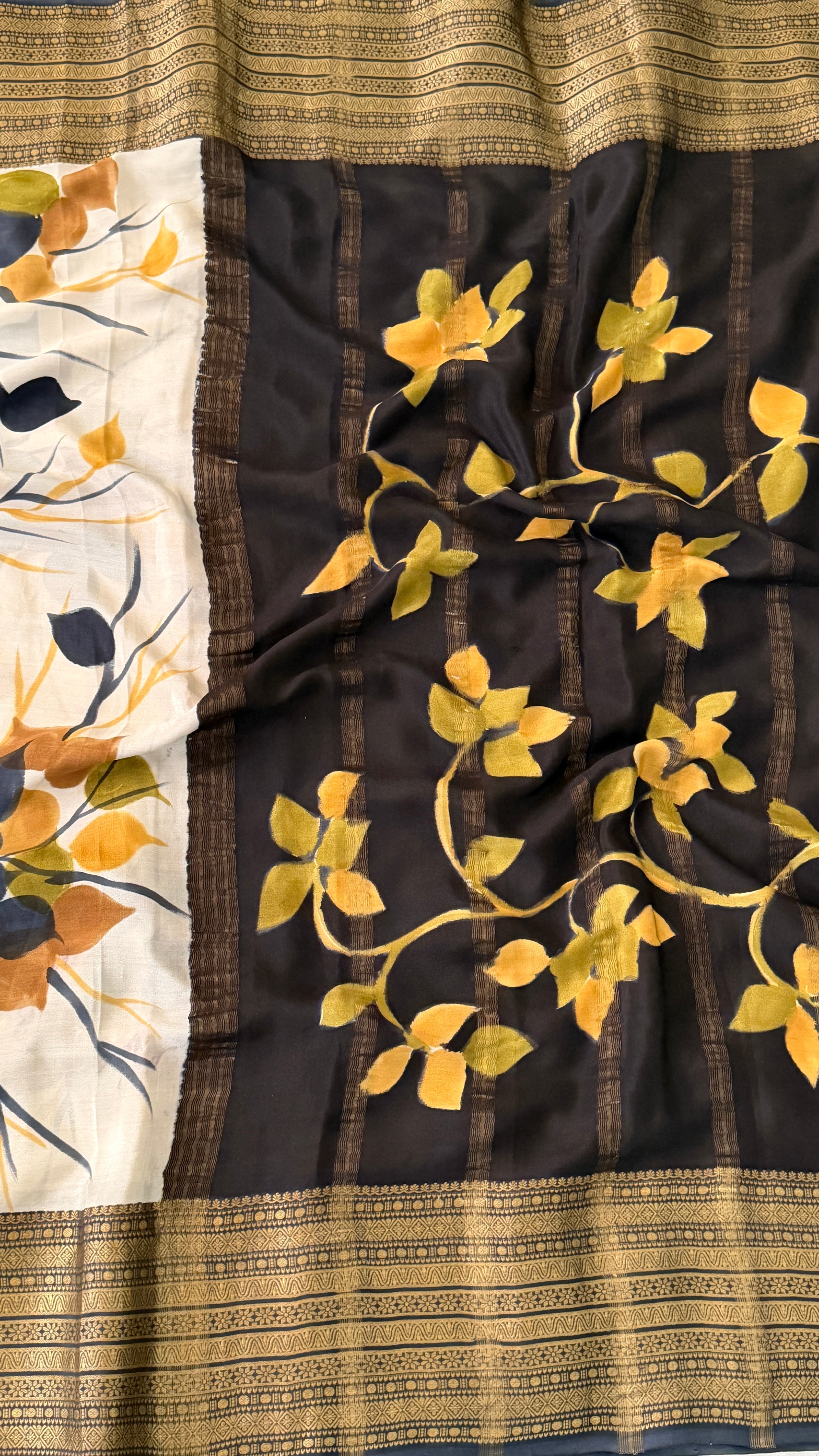 Floral Mysore Silk Saree