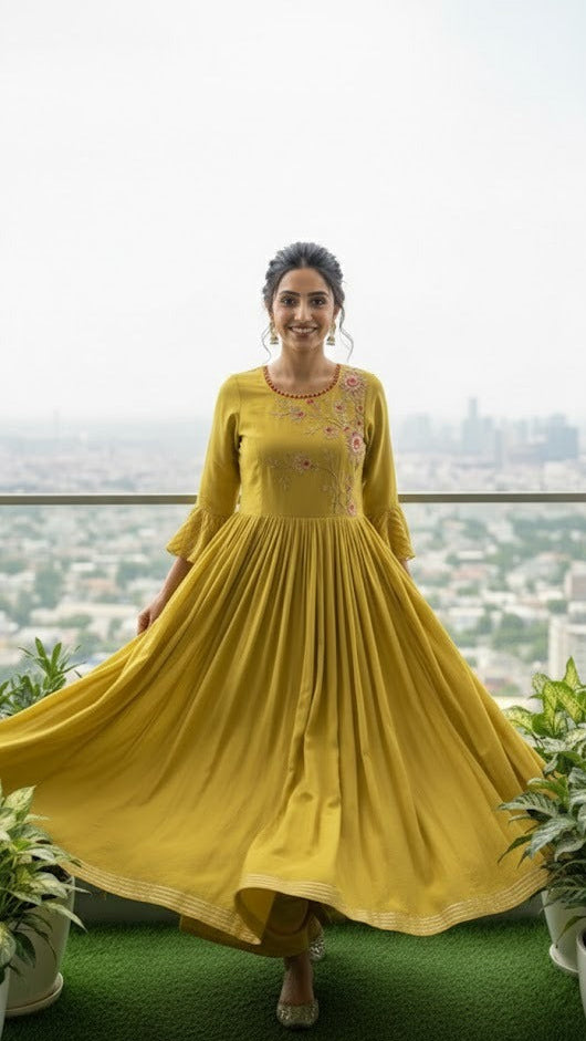 Mehendhi Green Gown