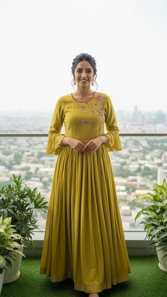 Mehendhi Green Gown