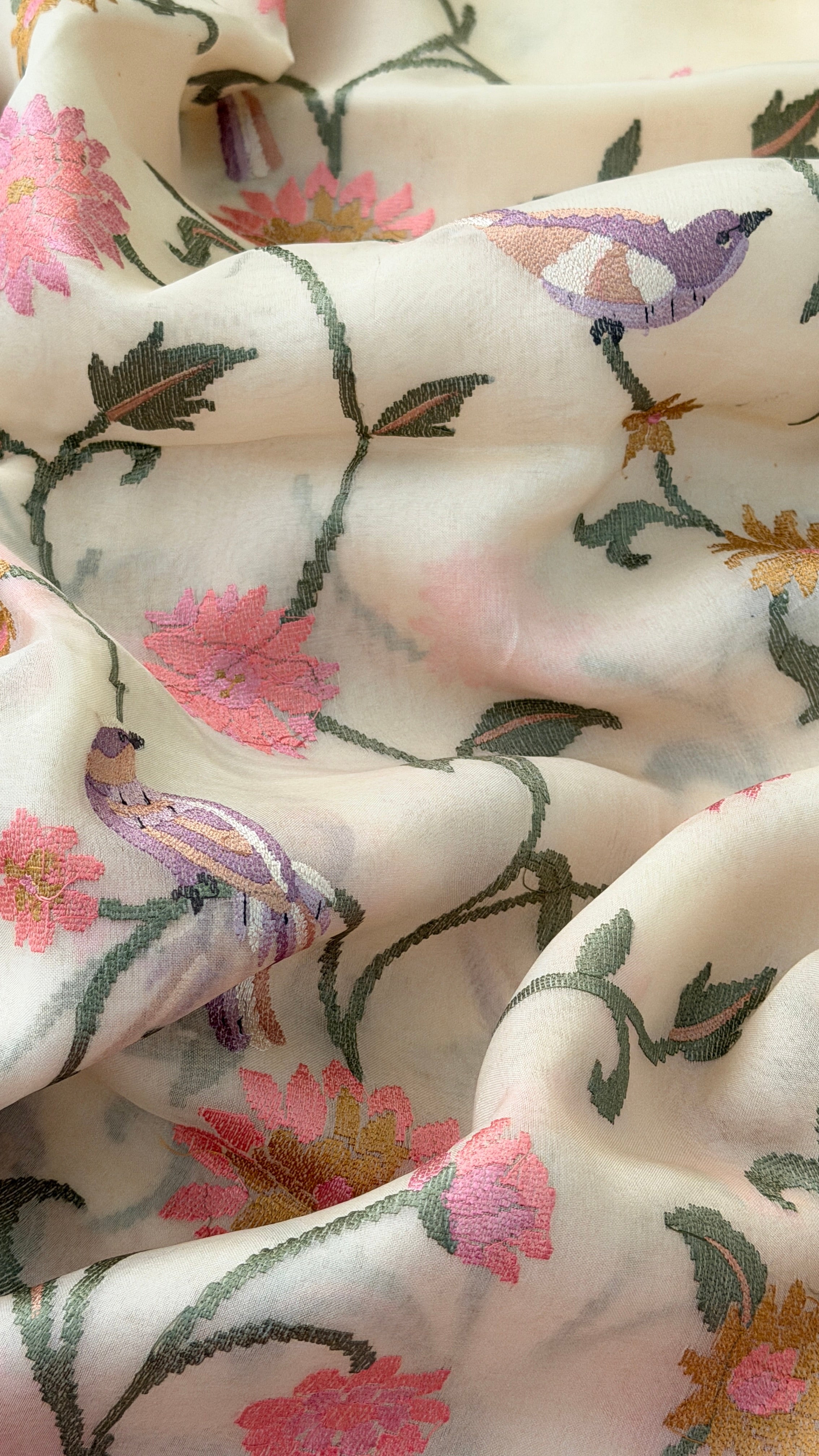 Floral Kora Organza Banaras Saree