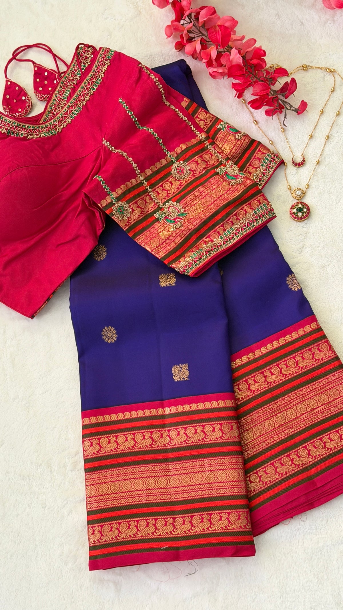 Royal Blue Kanchi Silk Saree