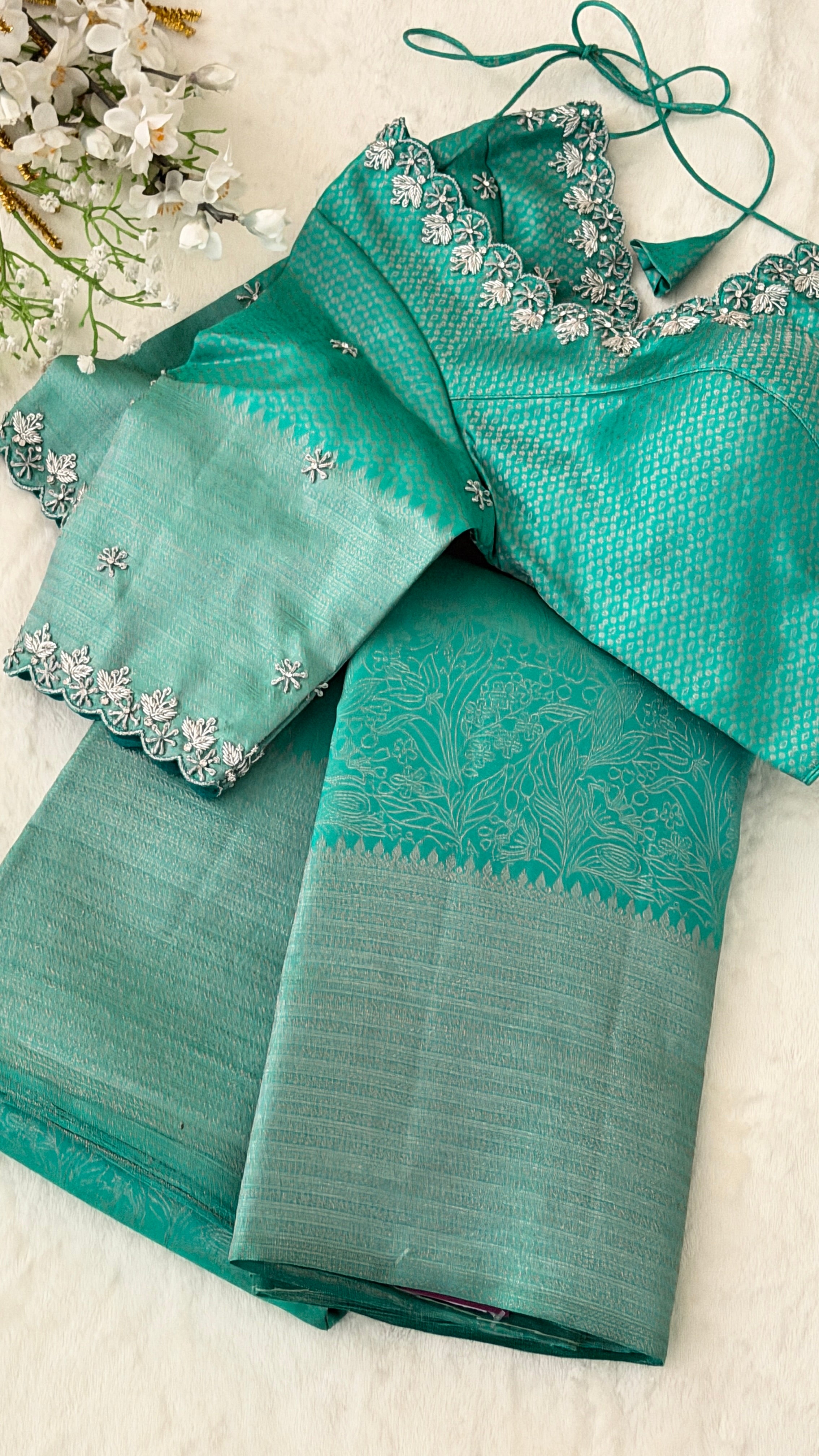 Blue Kanchi Silk Saree