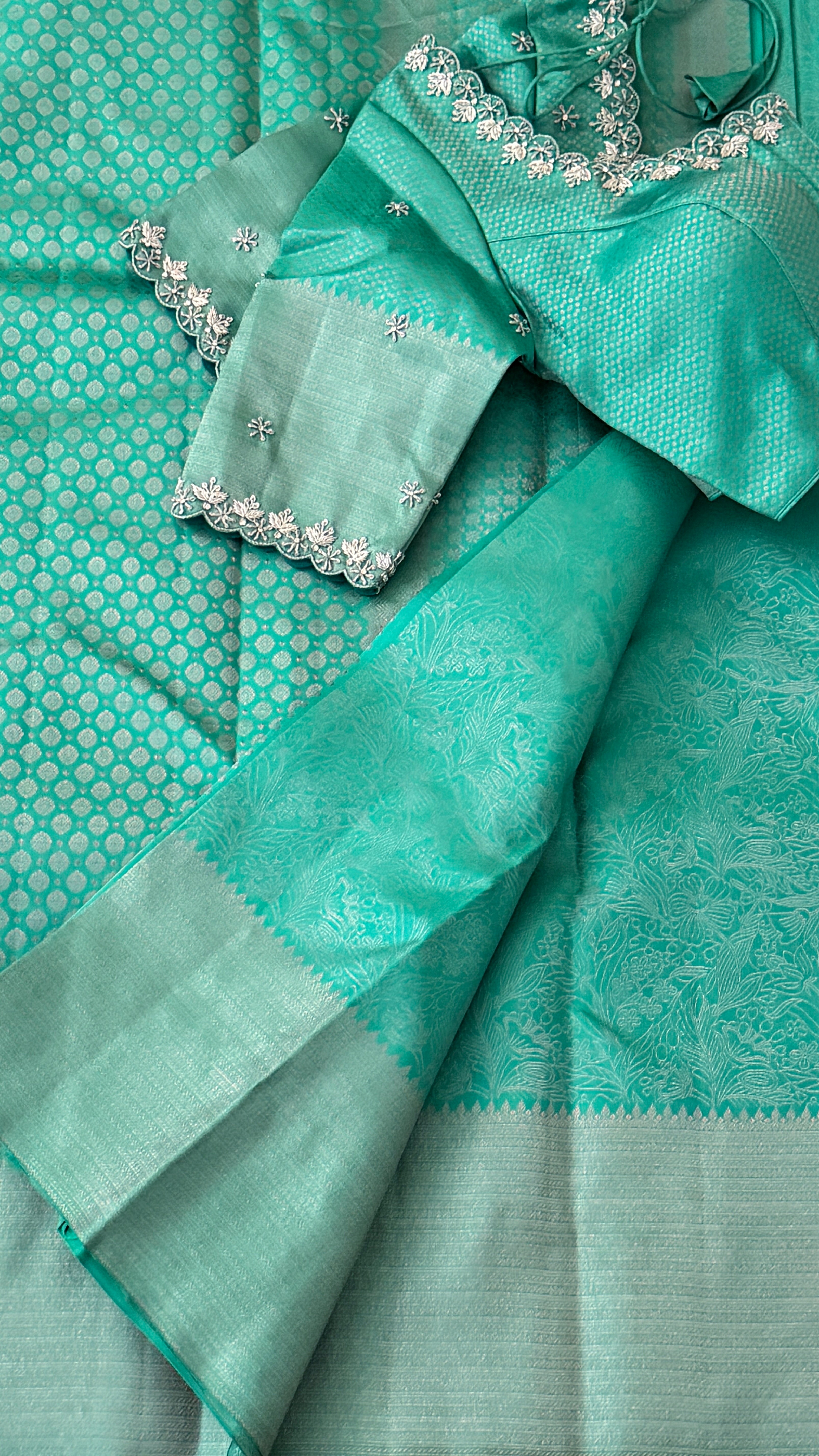 Blue Kanchi Silk Saree