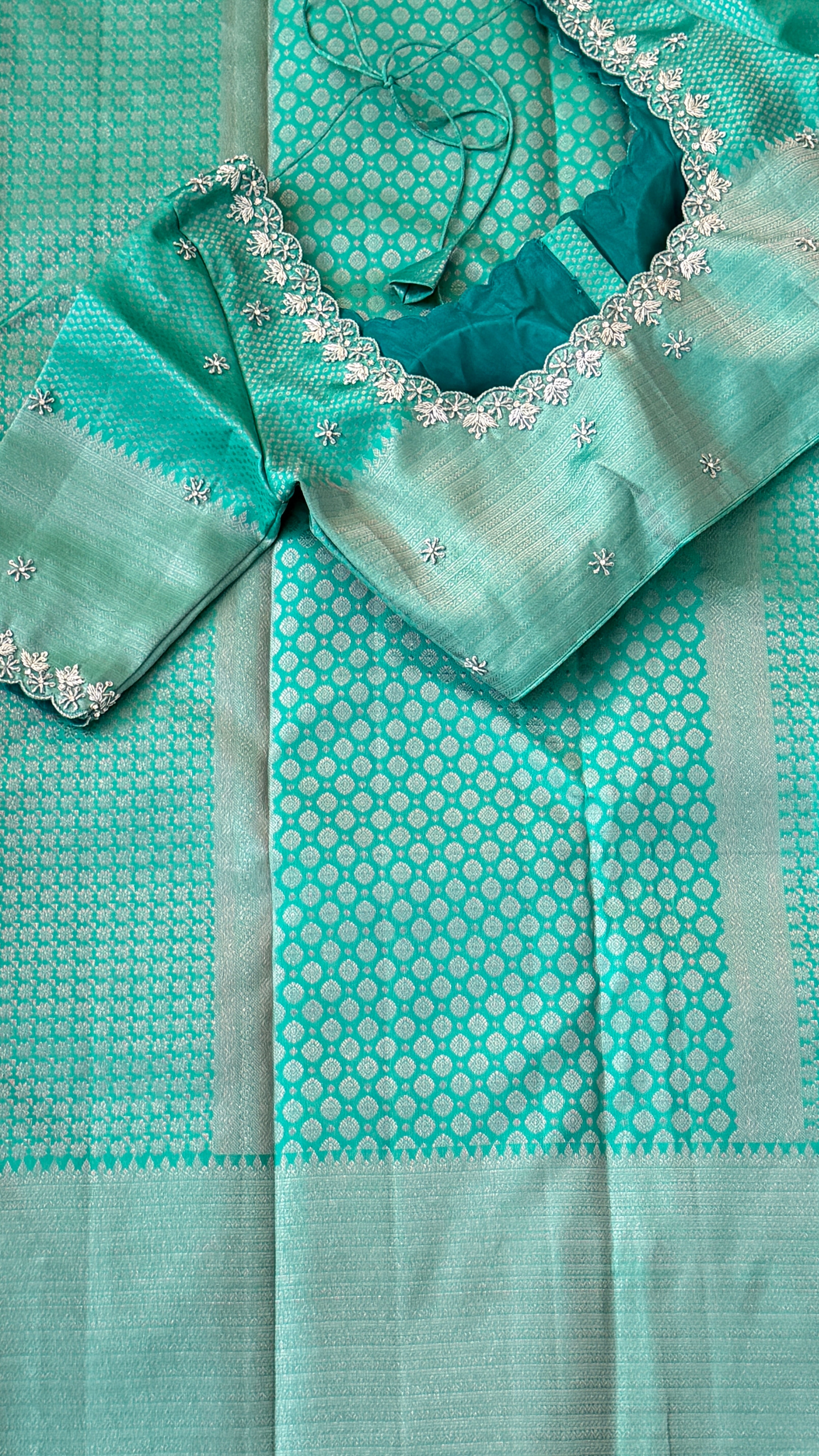 Blue Kanchi Silk Saree