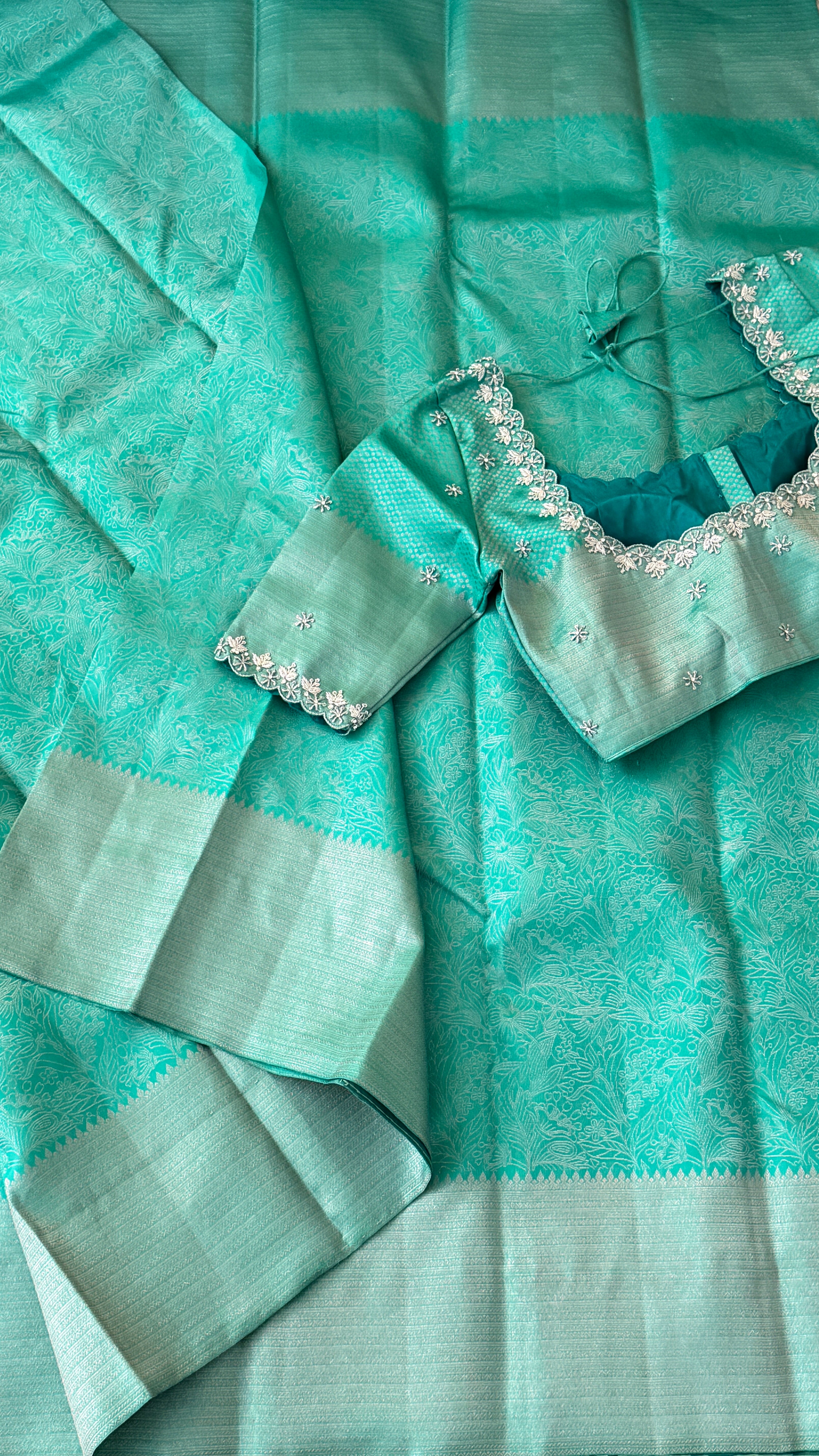 Blue Kanchi Silk Saree