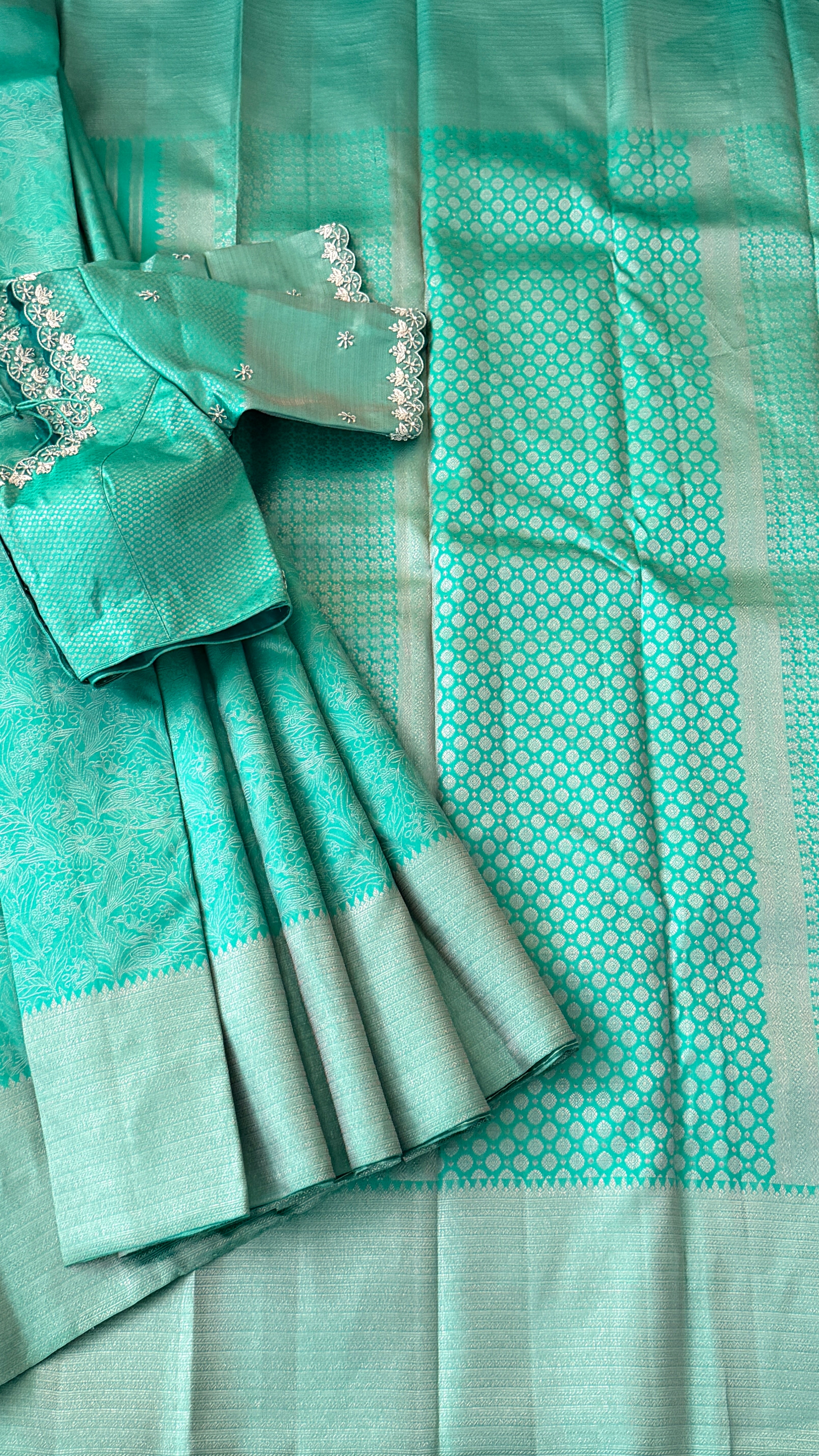 Blue Kanchi Silk Saree