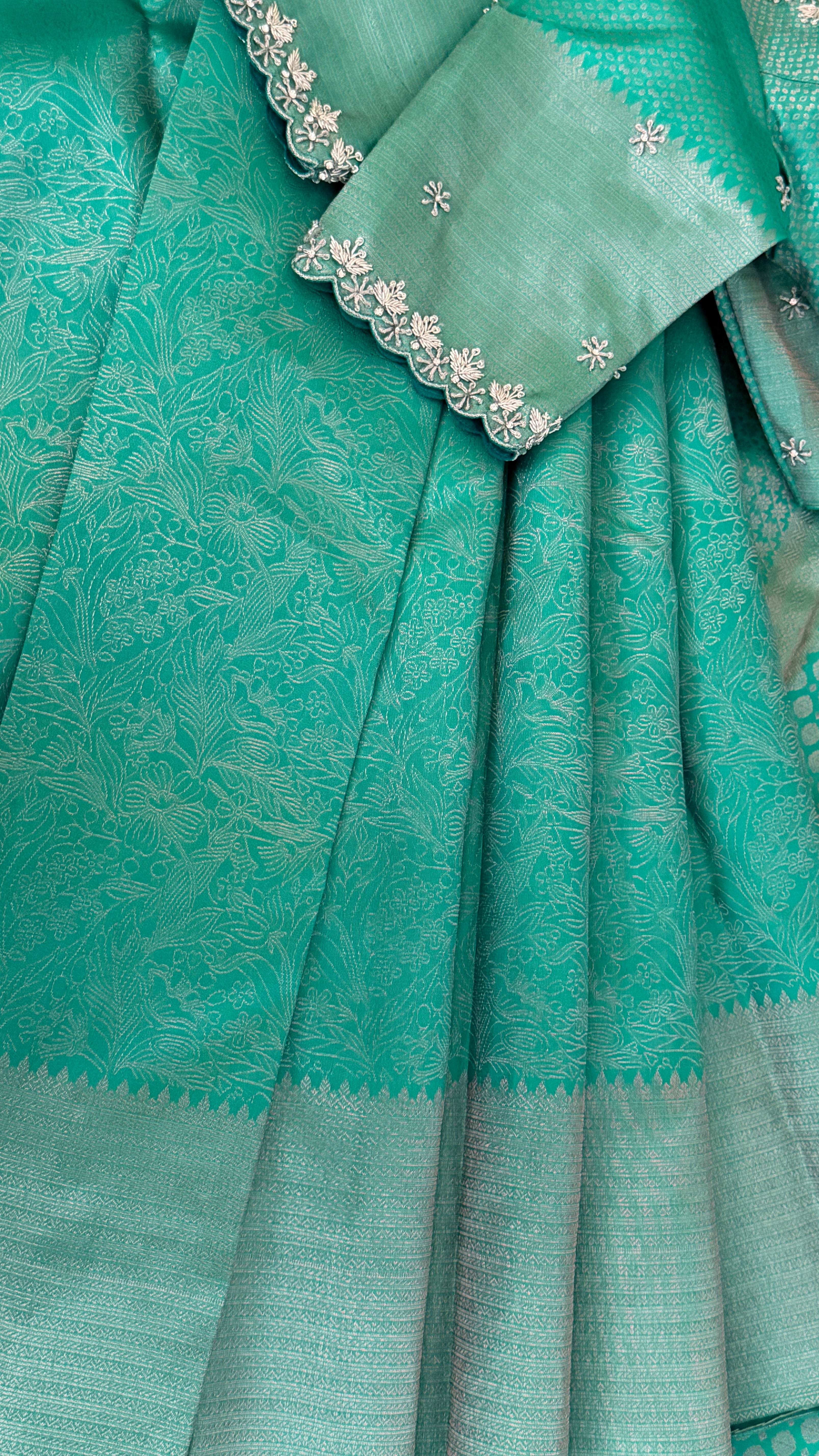 Blue Kanchi Silk Saree
