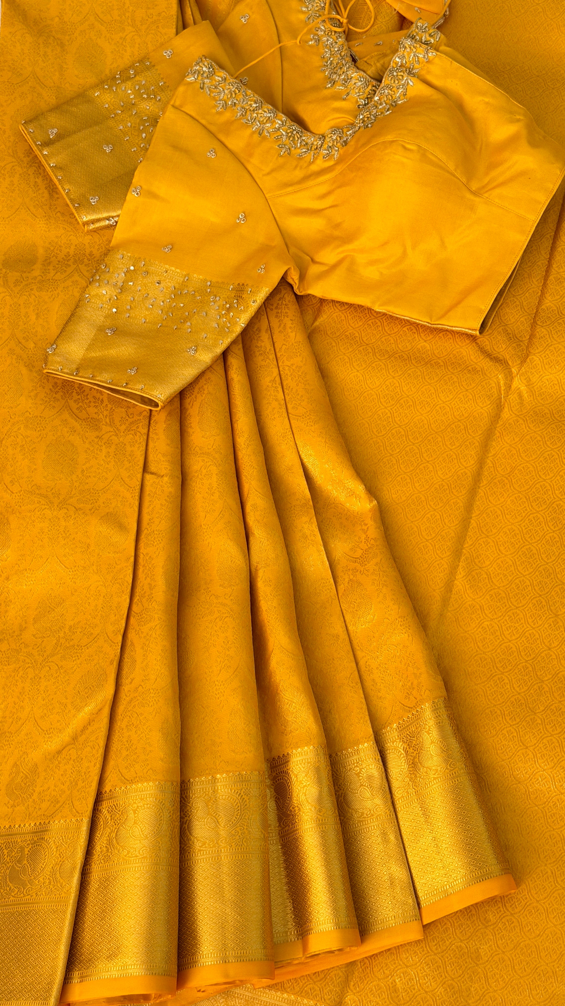 Yellow Kanchi Silk Saree