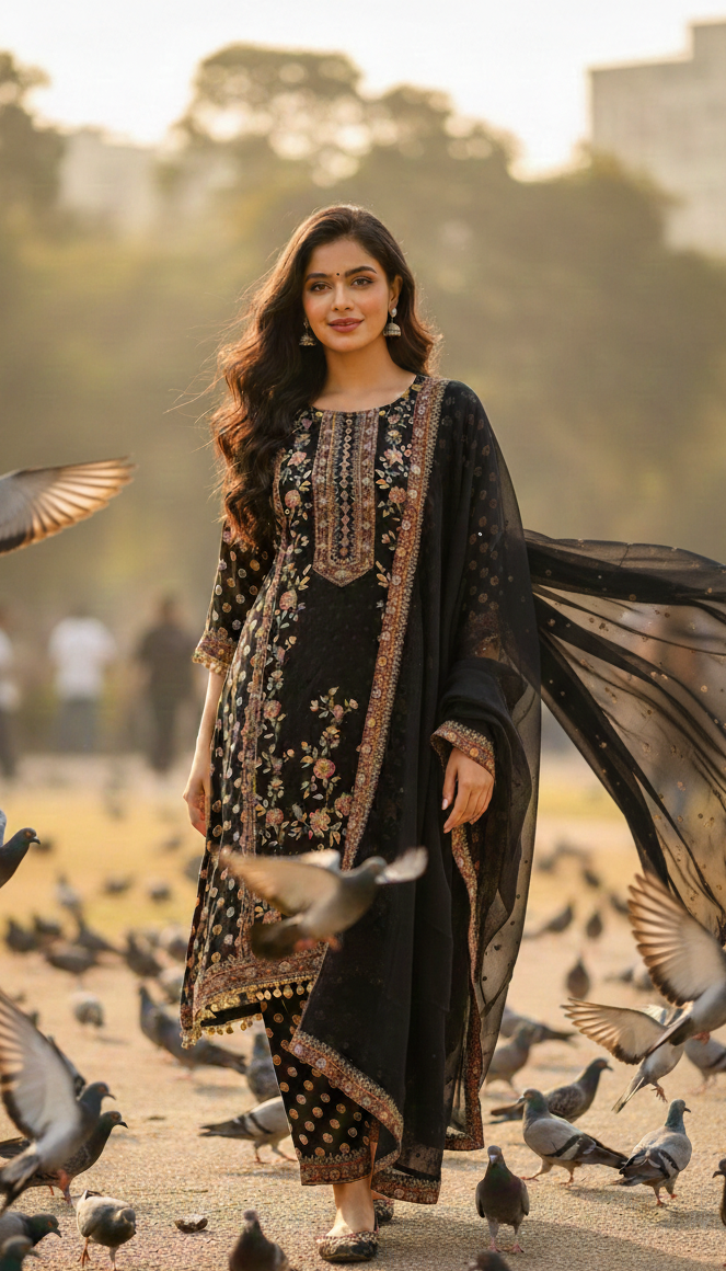 Festive Black Salwar Suit
