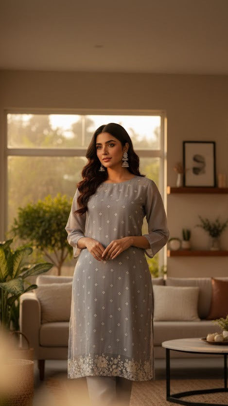 Ash Pearl Straight Suit