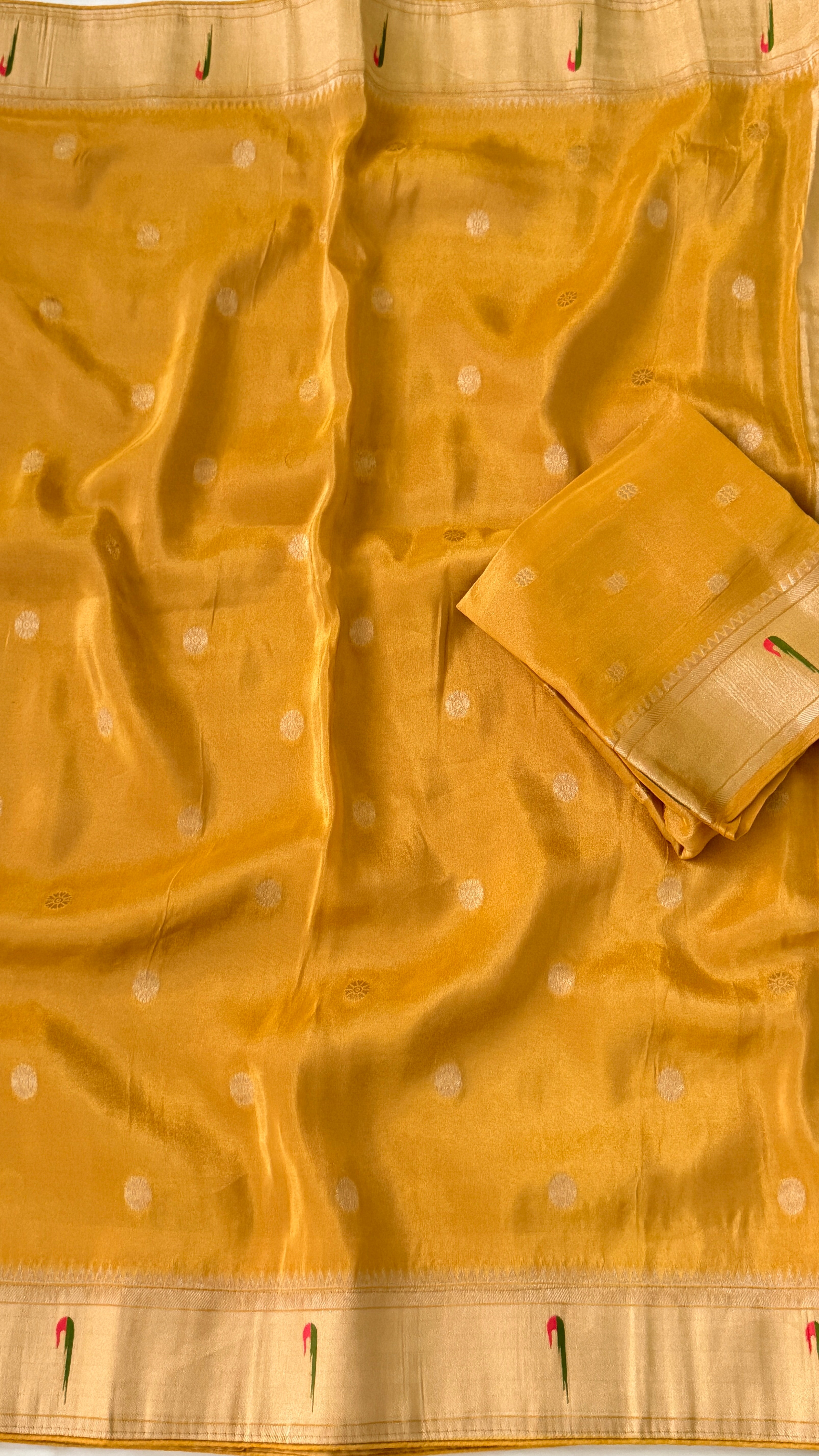 Mustard Tissue Silk Saree